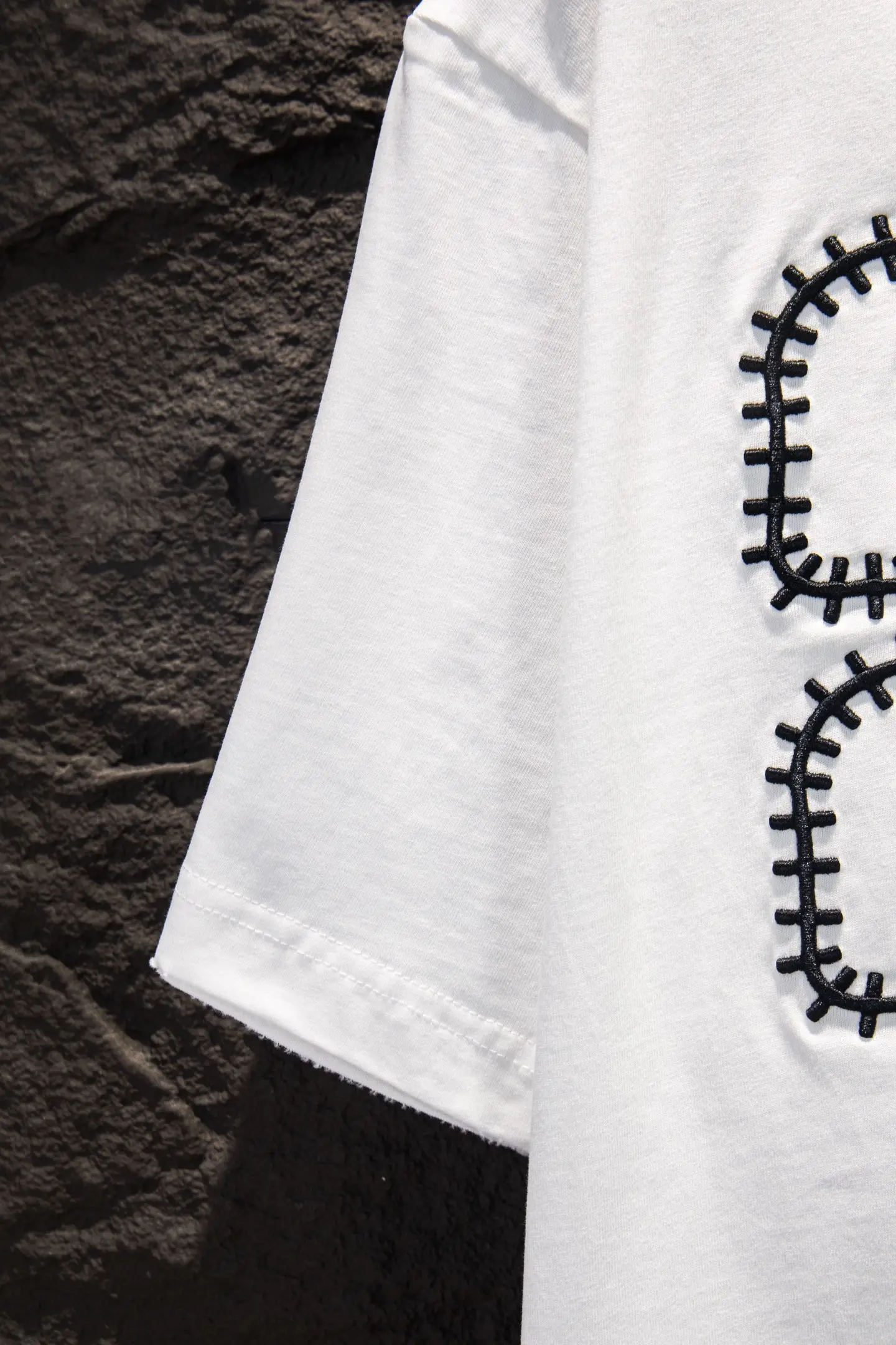 Embroidered Distressed Oversized T-Shirt D12915471 — view 6