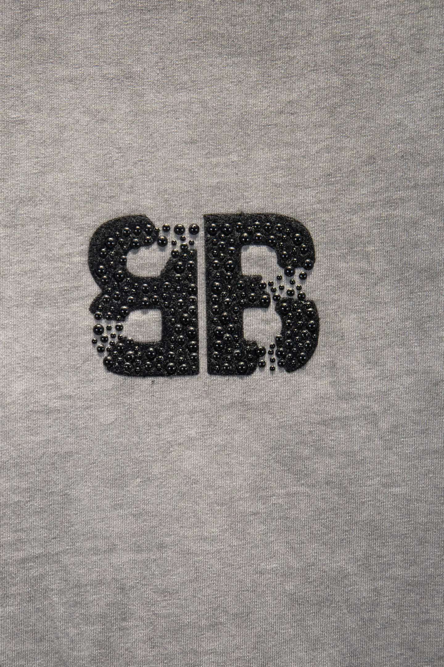 Oversized Distressed Rhinestone Logo T-Shirt D12515397 — view 4