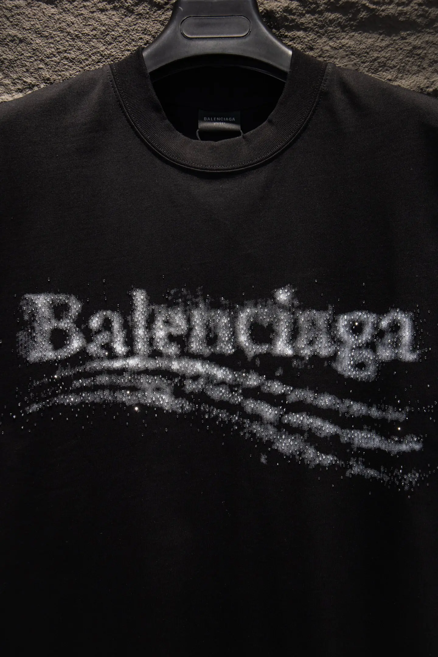 Oversized Rhinestone-Logo Distressed T-Shirt D13015393 — view 4