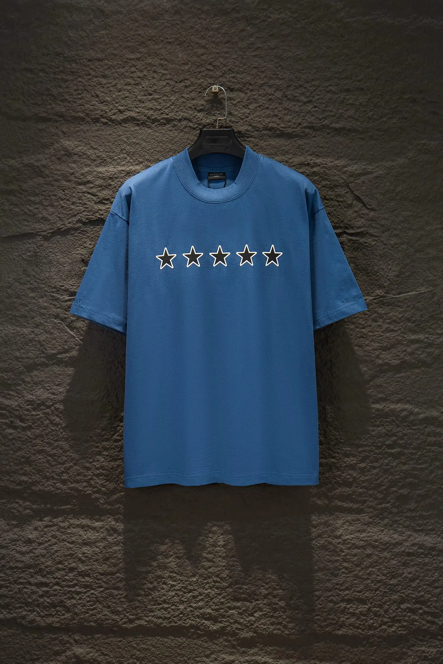 Oversized Star Embroidered Cotton T-Shirt D12515384