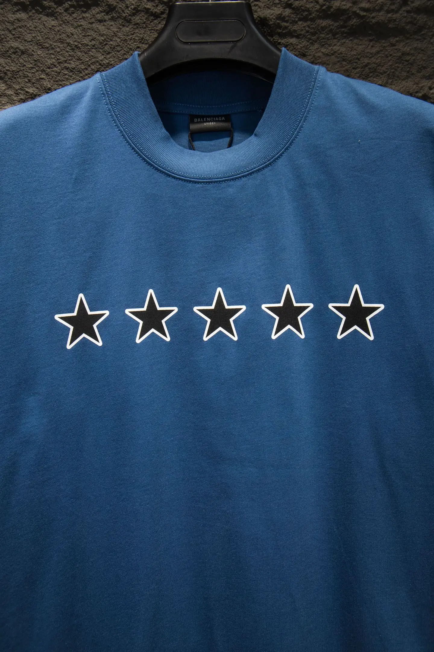 Oversized Star Embroidered Cotton T-Shirt D12515384 — view 4