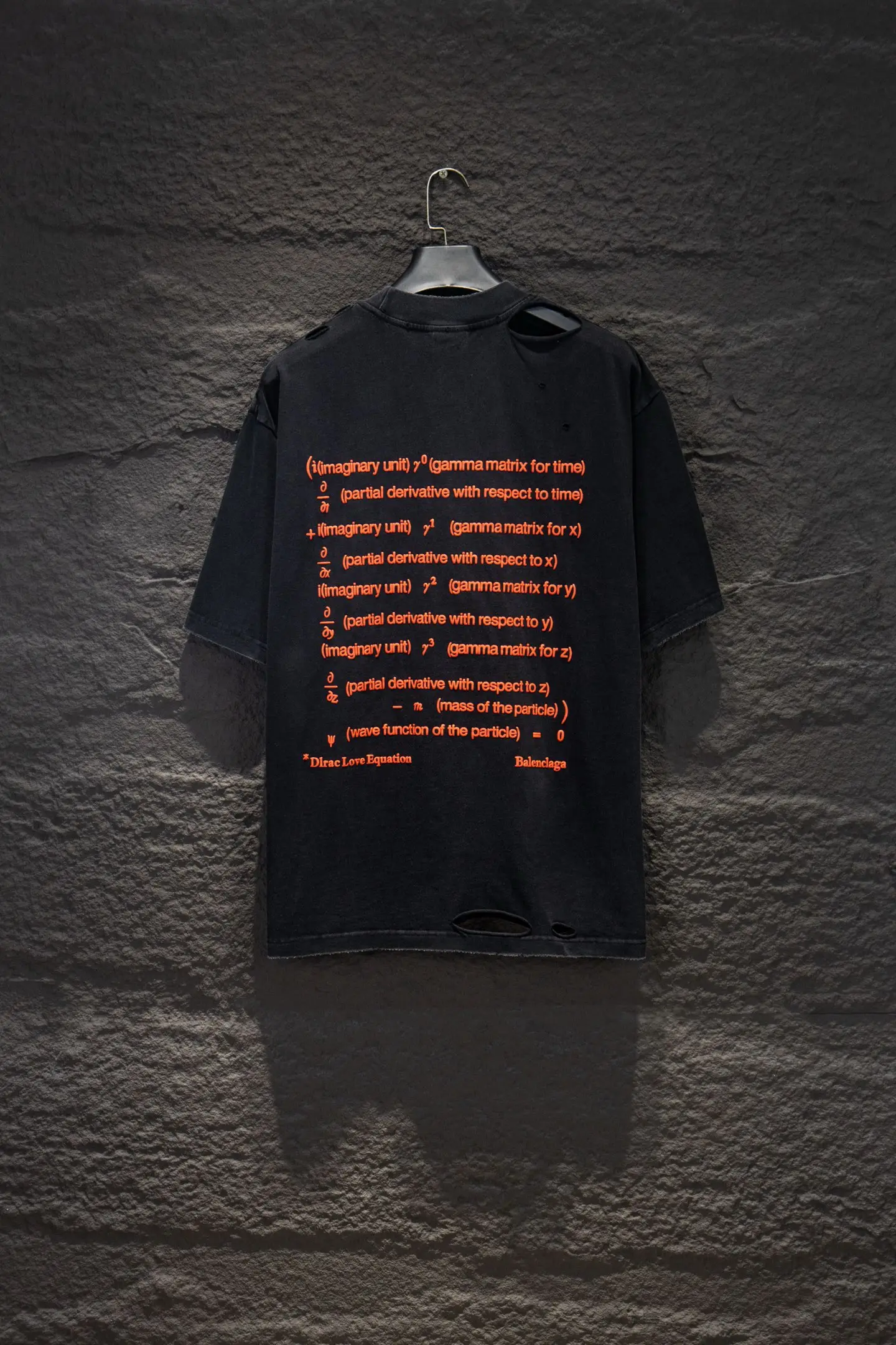 Distressed Dirac Equation Oversized T-Shirt D13515372 — view 2