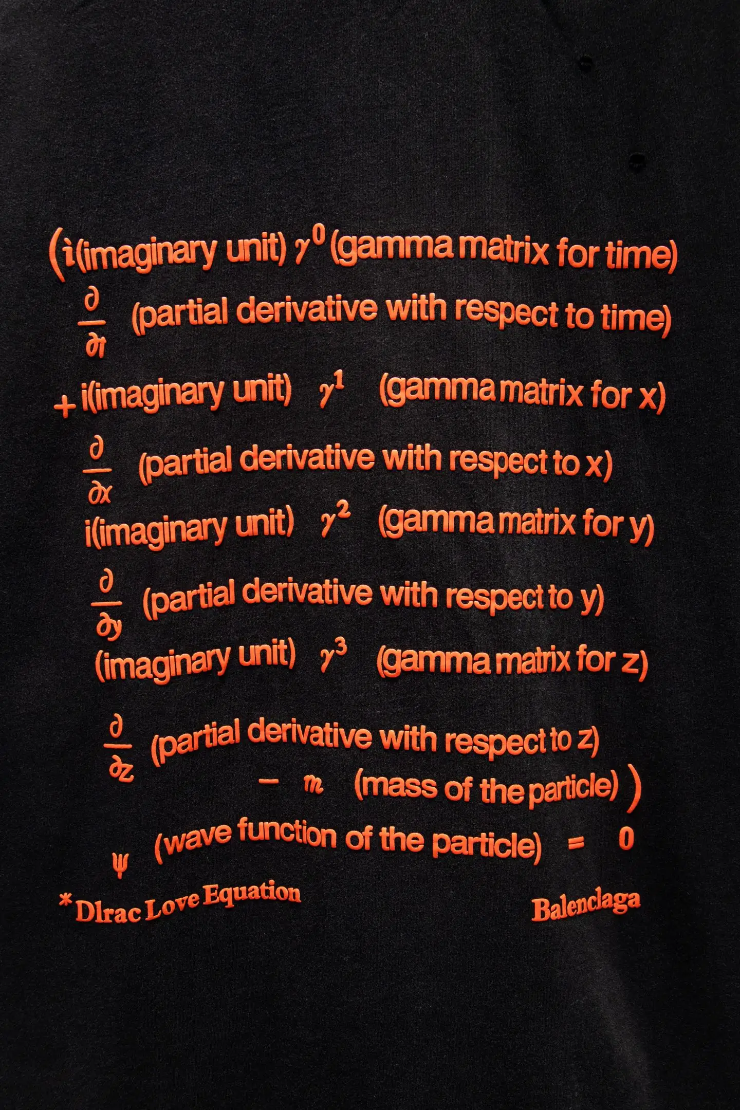 Distressed Dirac Equation Oversized T-Shirt D13515372 — view 4
