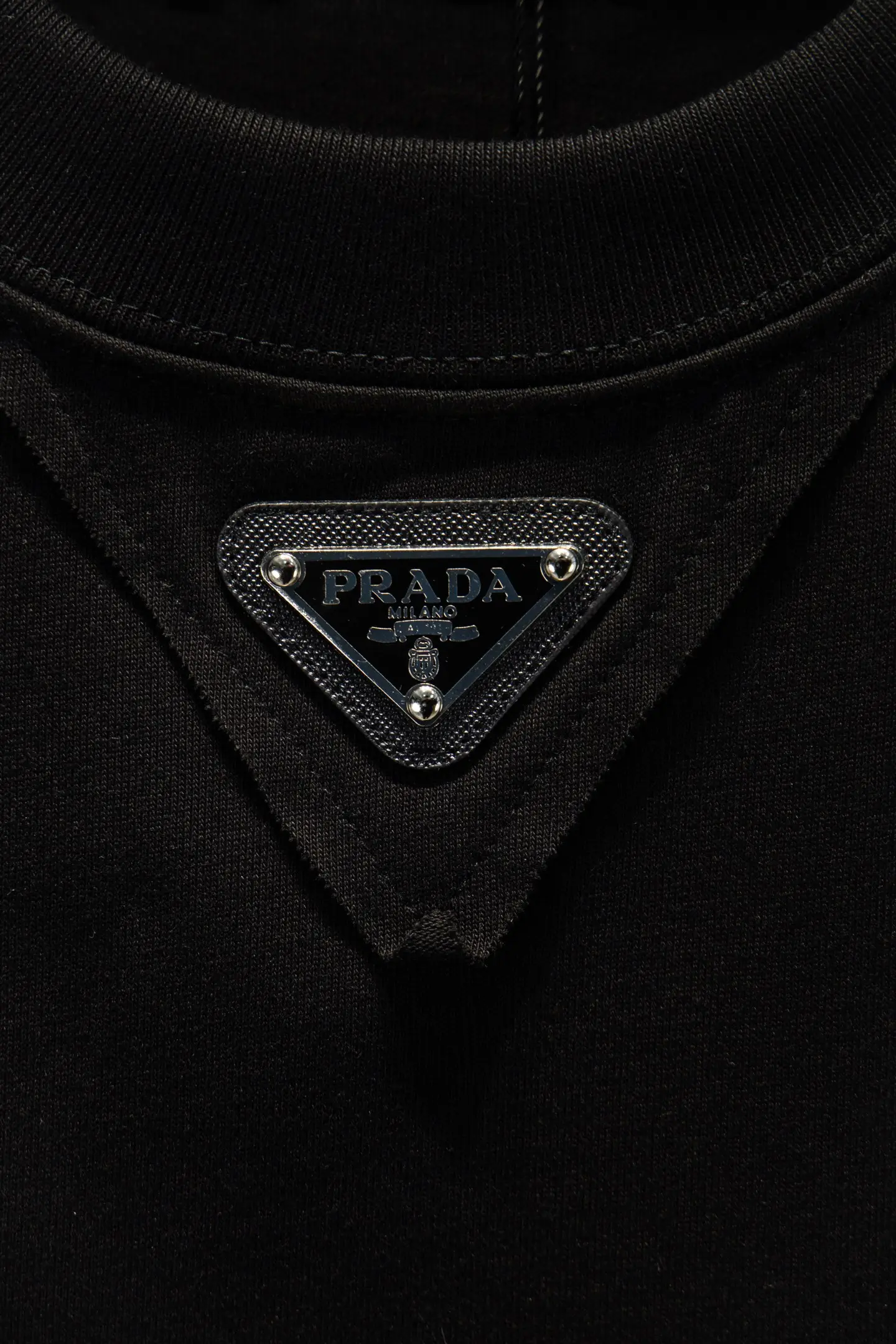 Logo-Print Panelled Cotton-Blend T-Shirt D12915482 — view 5