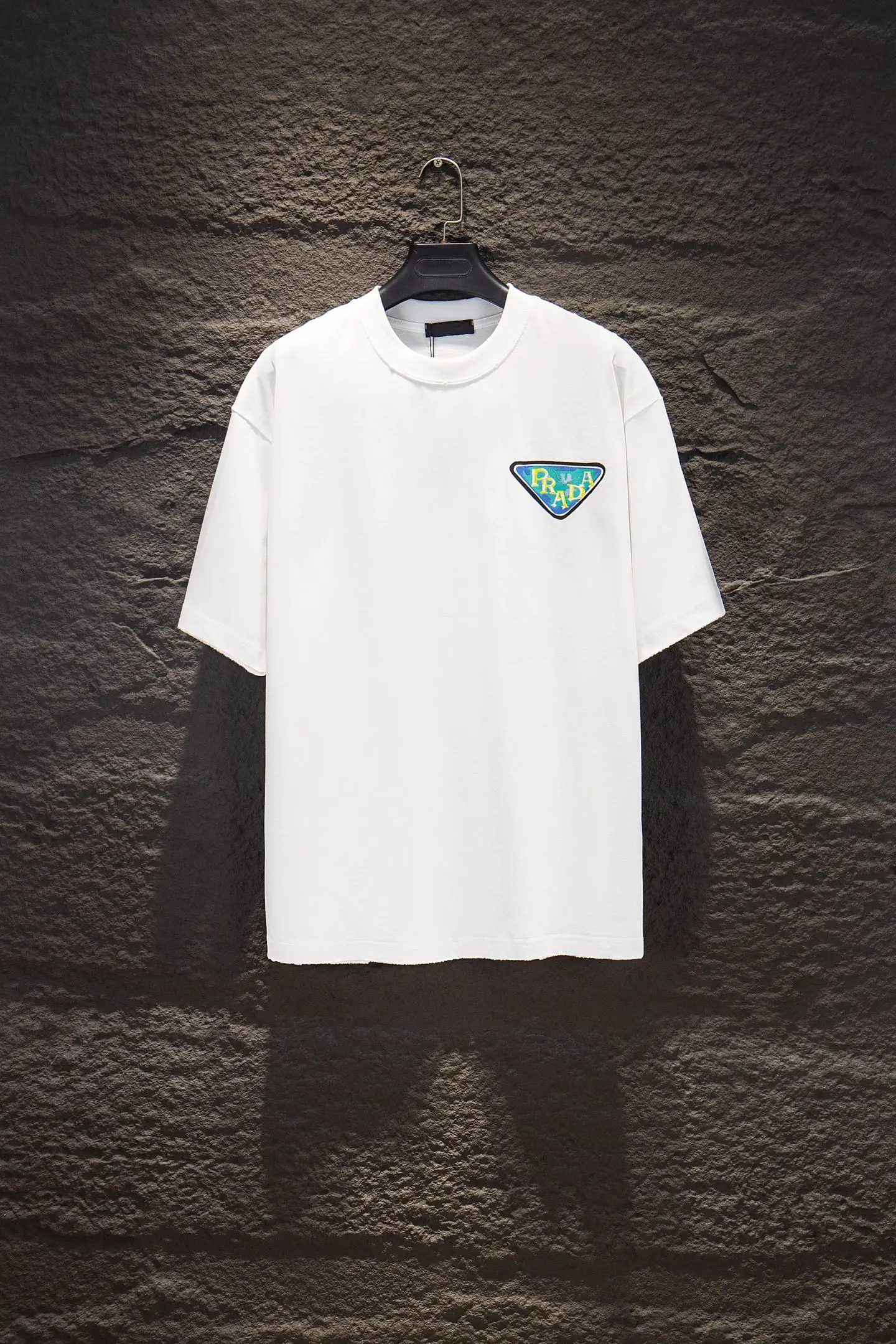 Logo-Print Distressed Cotton T-Shirt D12515479