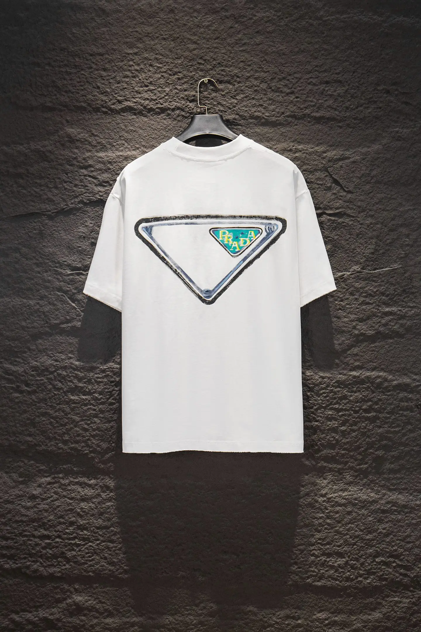 Logo-Print Distressed Cotton T-Shirt D12515479 — view 2