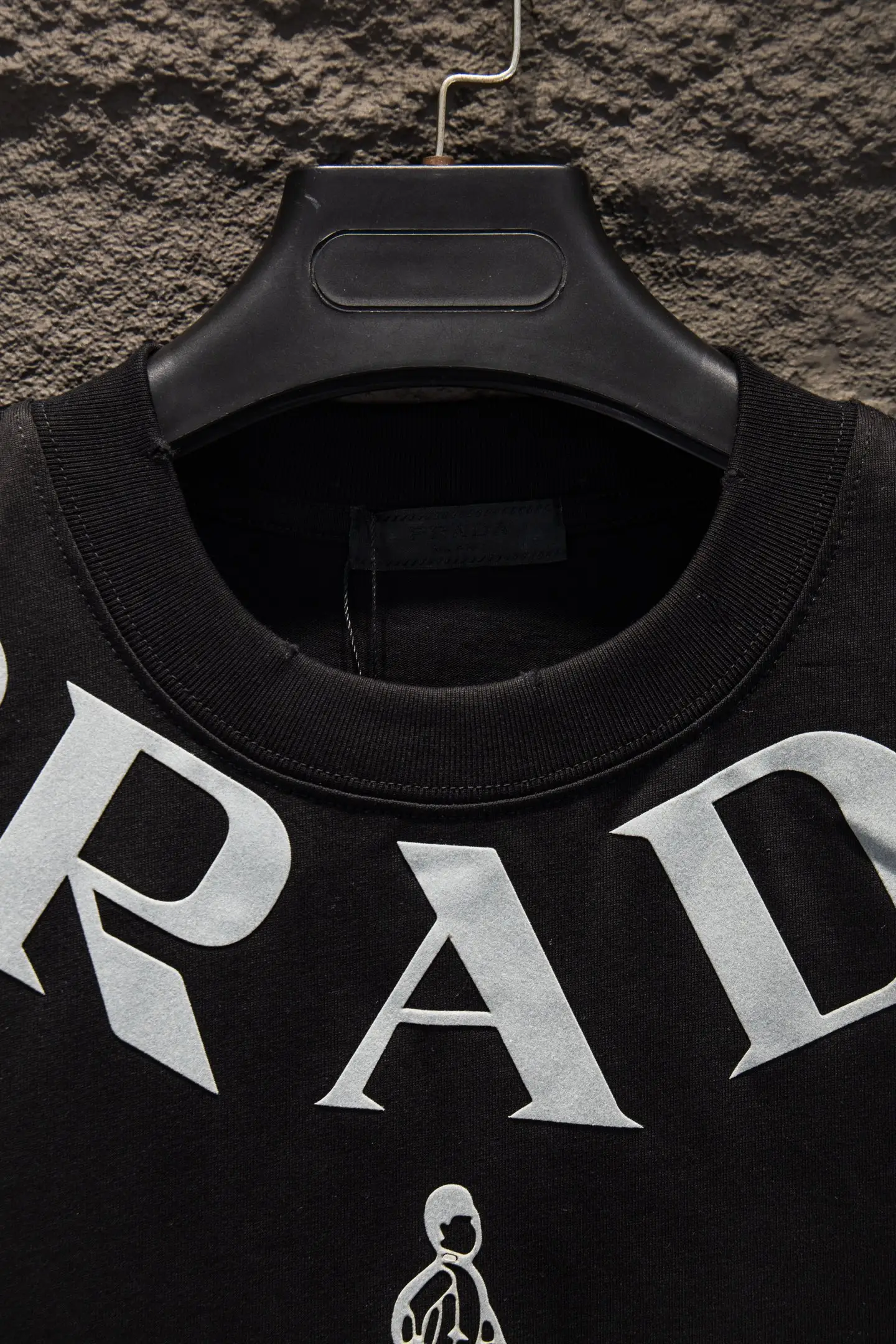 Logo-Print Distressed Cotton T-Shirt D12515478 — view 4
