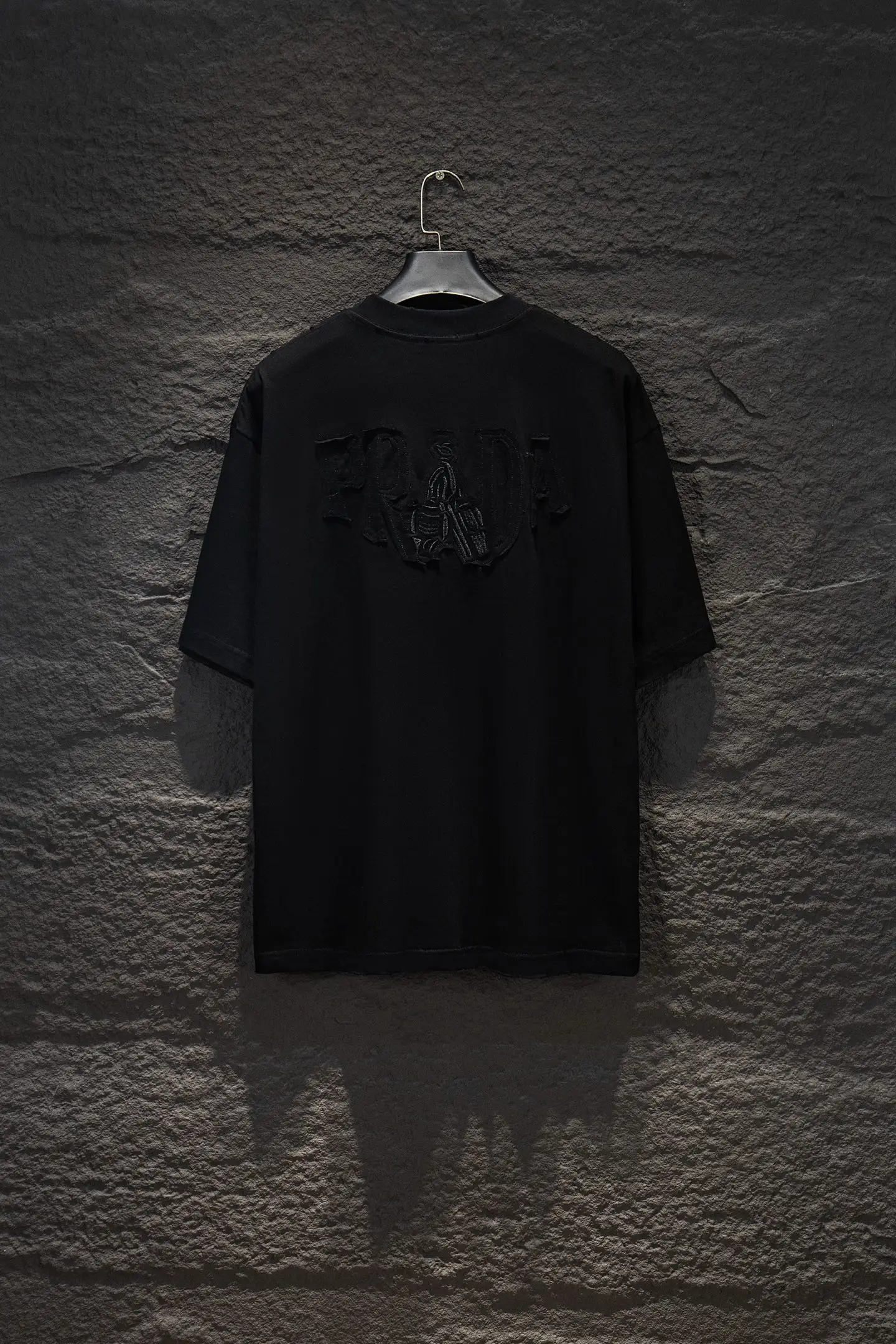 Distressed Embroidered Cotton T-Shirt D12515476 — view 2
