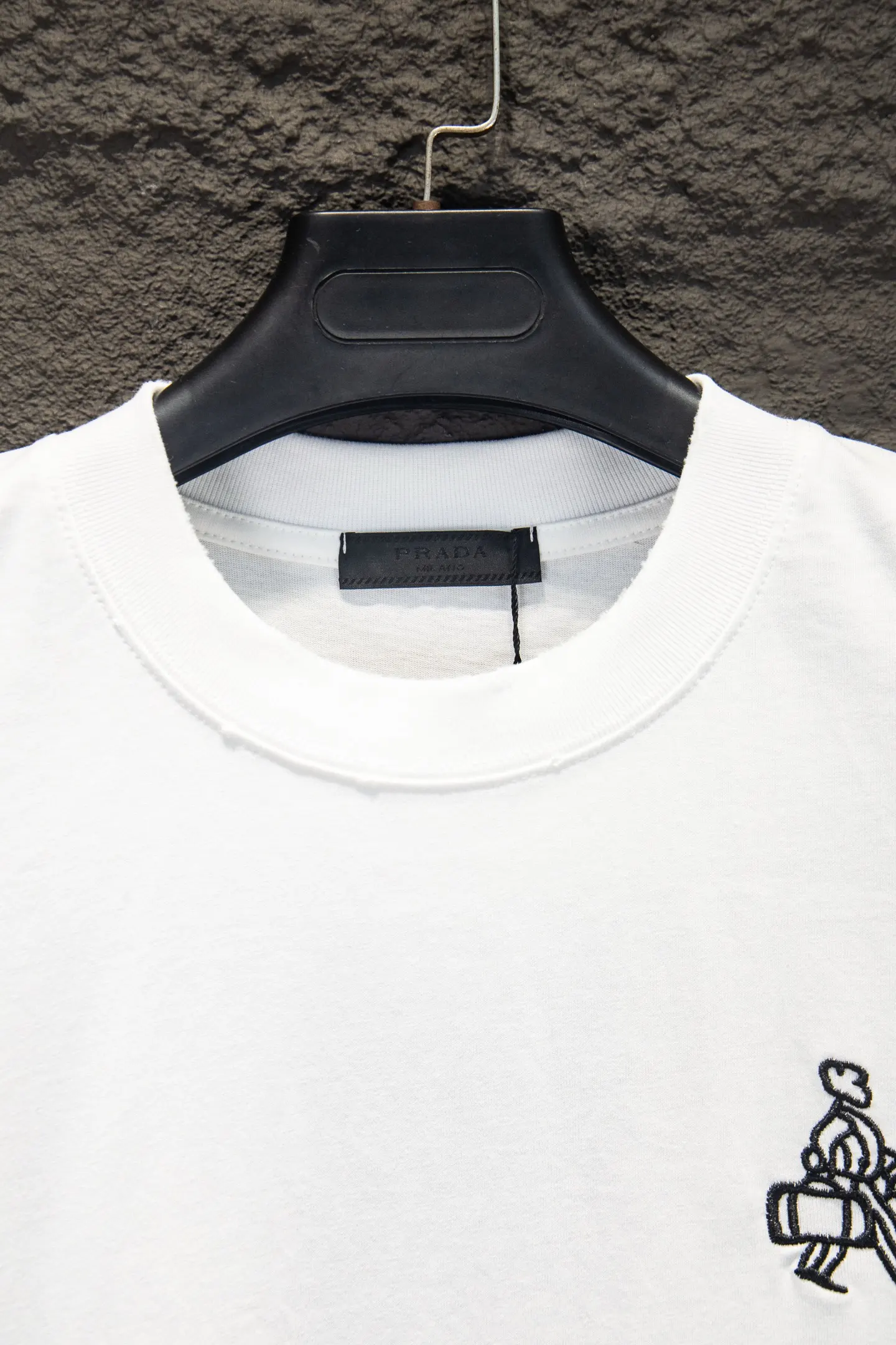 Distressed Embroidered Cotton T-Shirt D12515475 — view 3