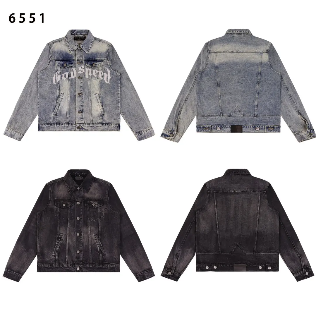 Embroidered Washed Denim Jacket D16812273