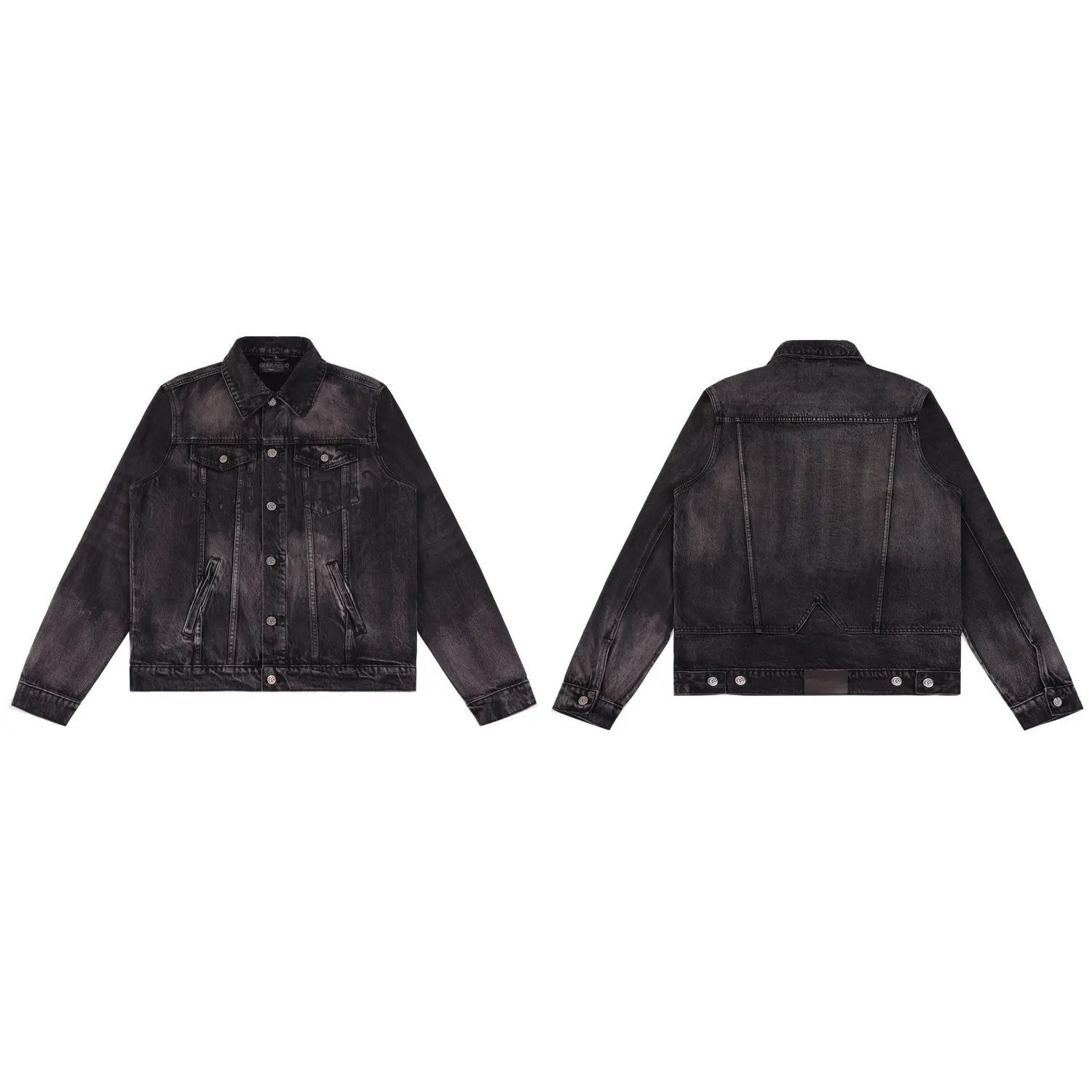 Embroidered Washed Denim Jacket D16812273 — view 2
