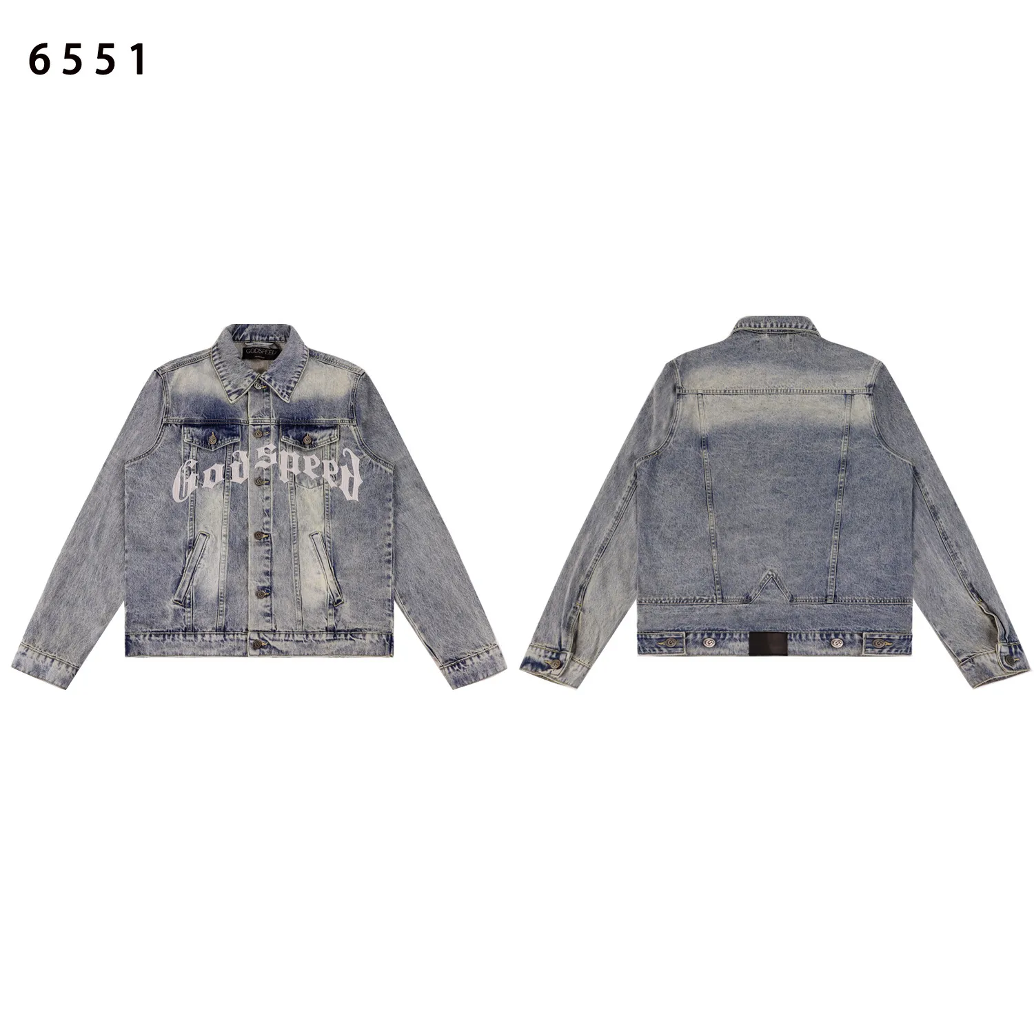 Embroidered Washed Denim Jacket D16812273 — view 3