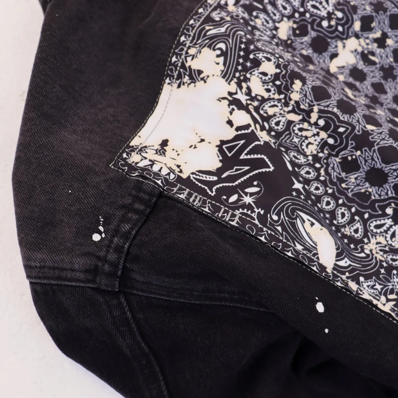 Logo-Embroidered Distressed Denim Jacket D16812274 — view 2