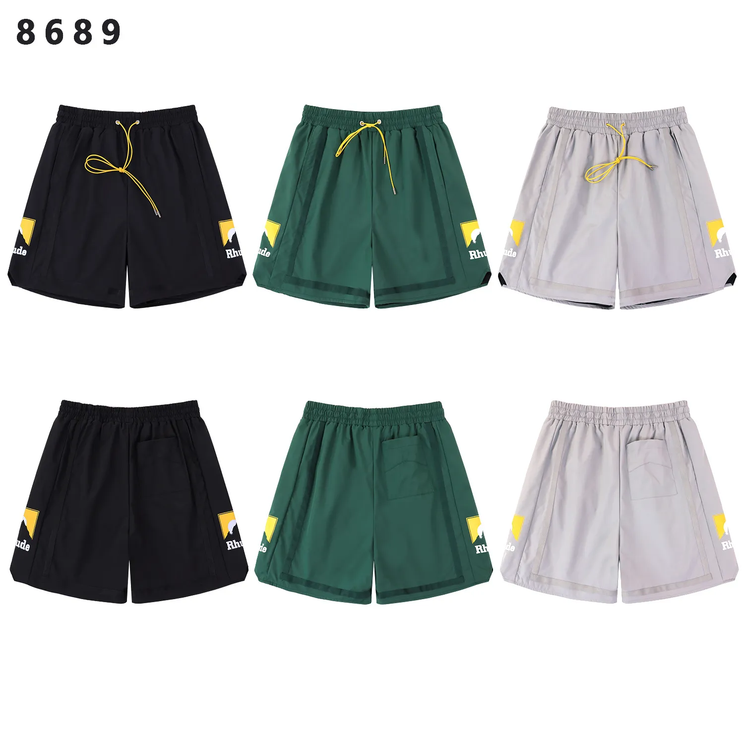 Rhude Panel Logo Graphic Shorts D9012189