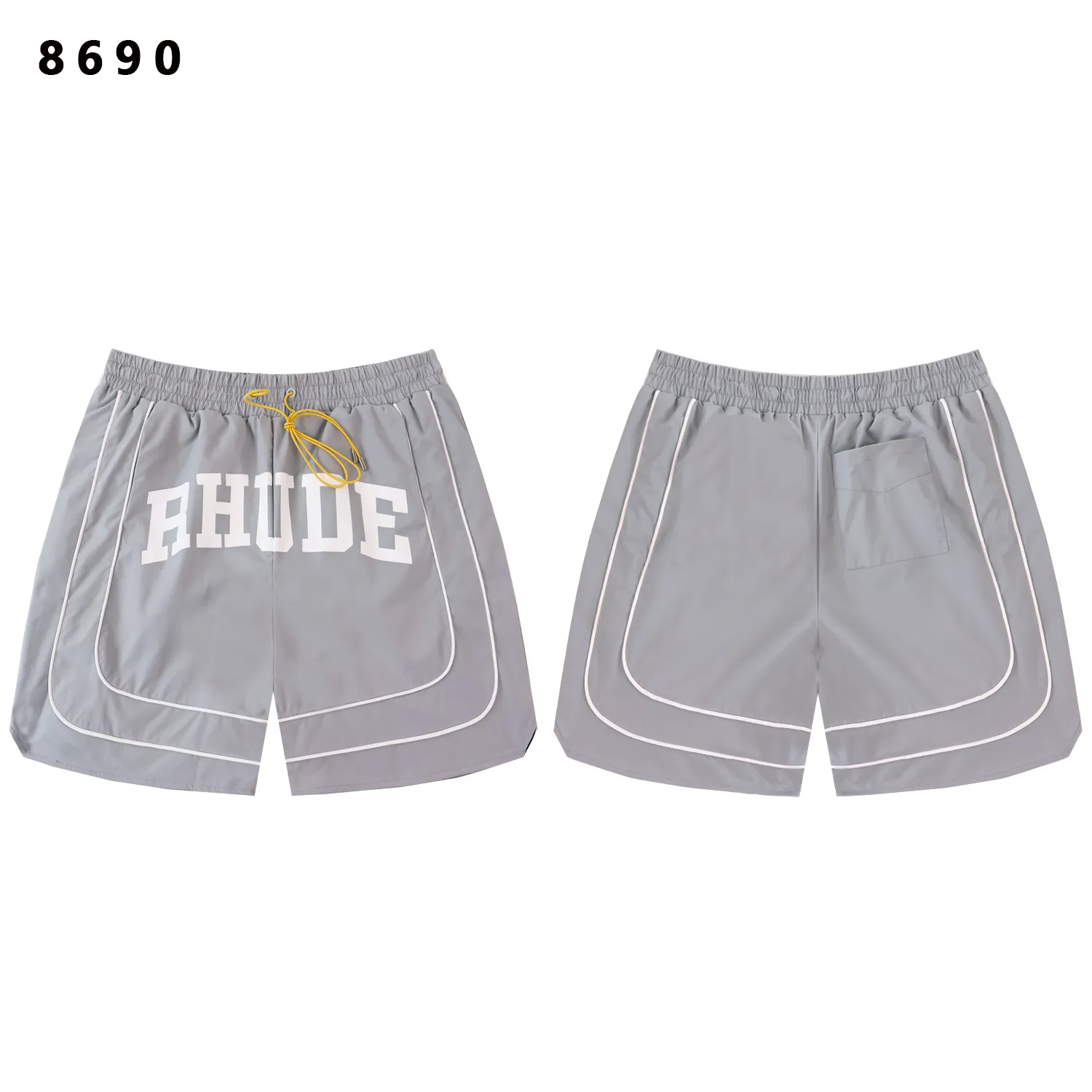 Logo-Print Paneled Mesh Shorts D9212181 — view 3