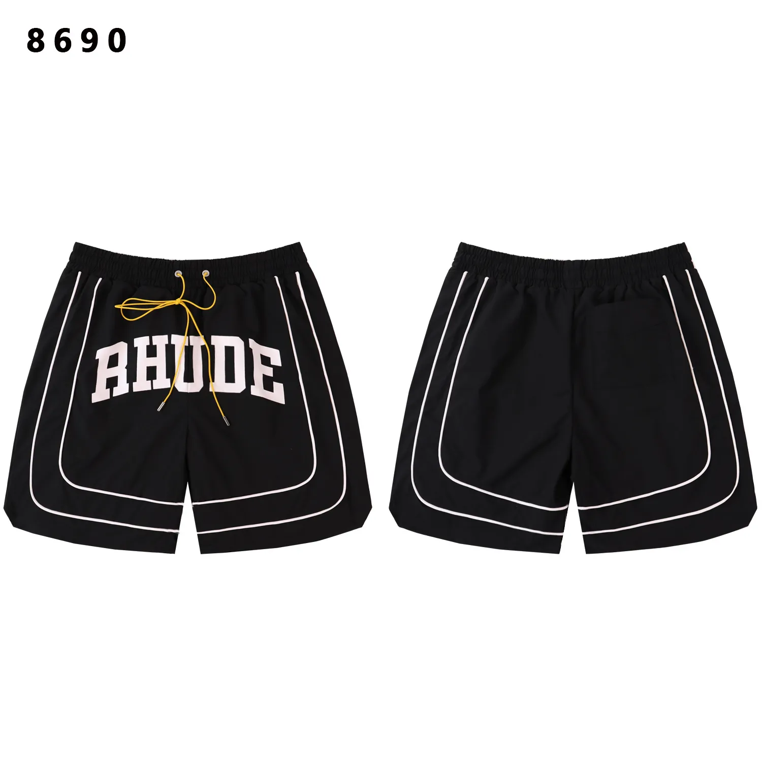 Logo-Print Paneled Mesh Shorts D9212181 — view 5