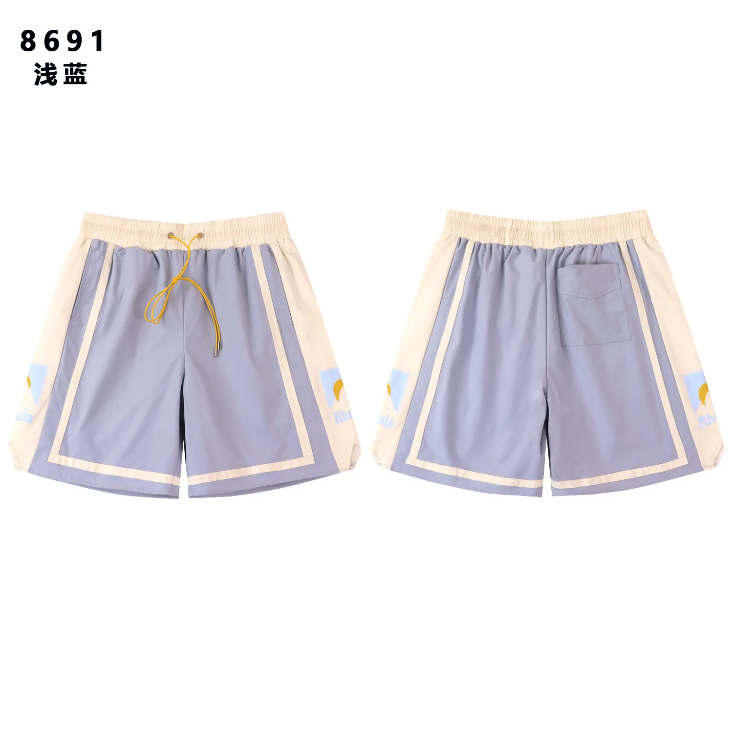 Rhude Panel Logo Graphic Shorts D9512188 — view 4