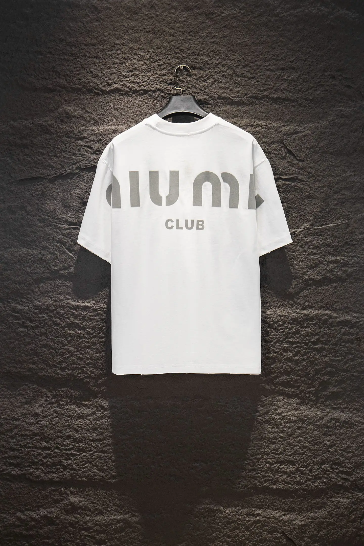 Miu Club Flocked Logo Oversized T-Shirt D11915469 — view 2