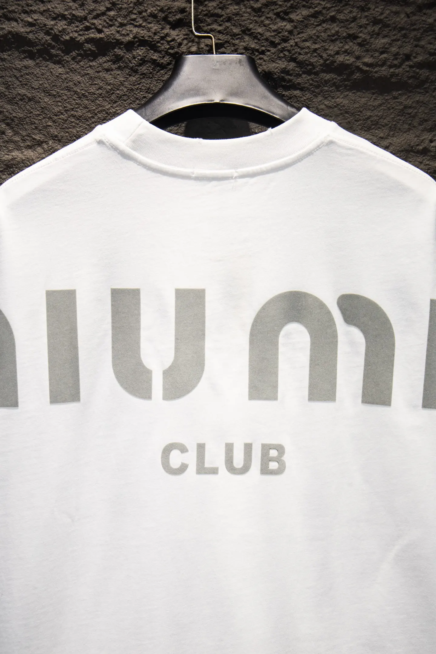 Miu Club Flocked Logo Oversized T-Shirt D11915469 — view 5