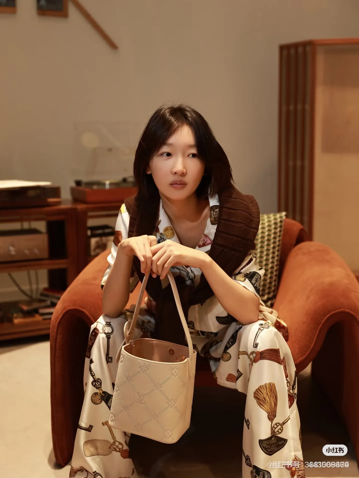LV Embossed Leather Bucket Bag D33018245 — view 3
