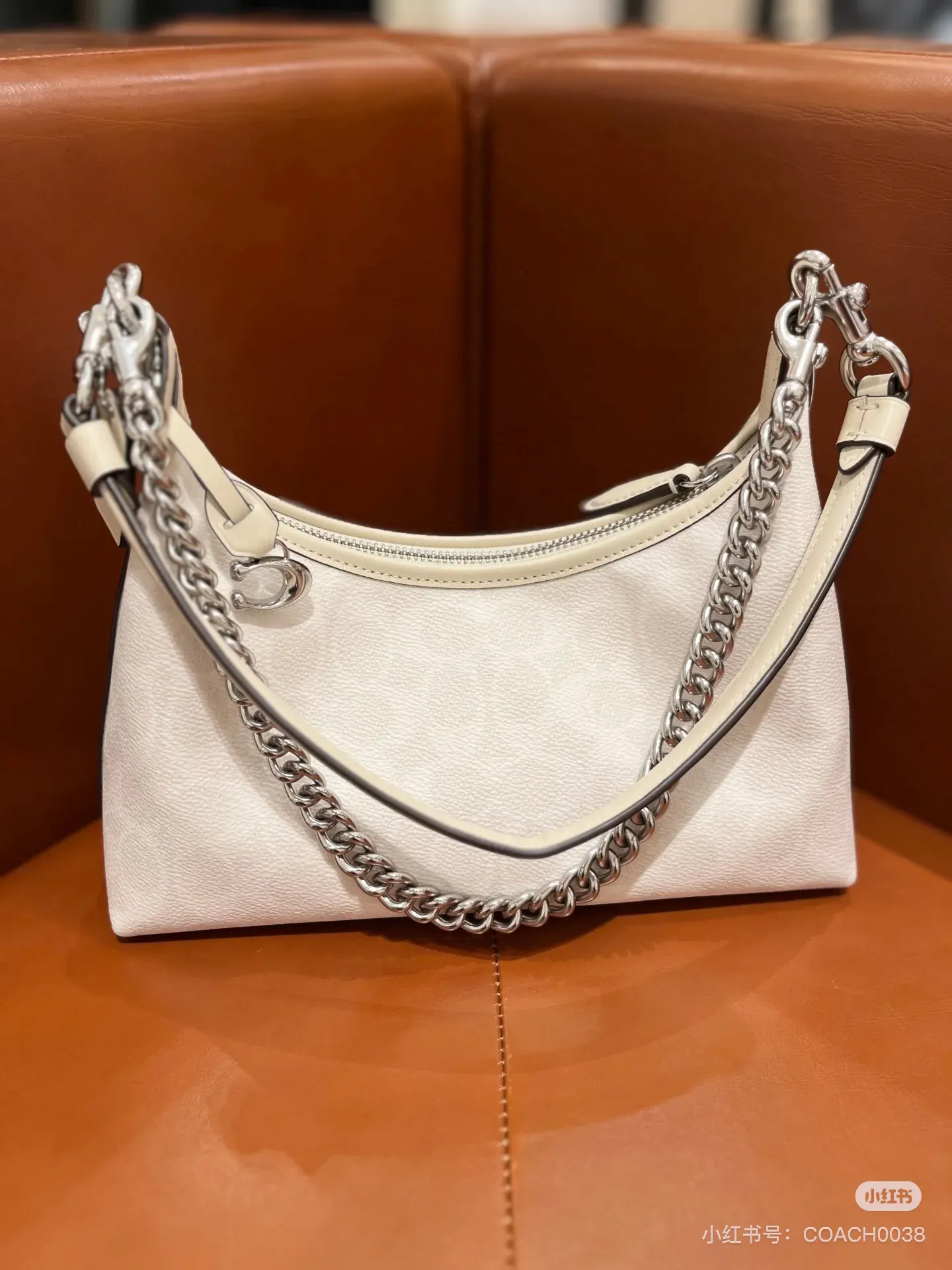 Coach Juliet Shoulder Bag in Ice White Monogram D31018260 — view 6