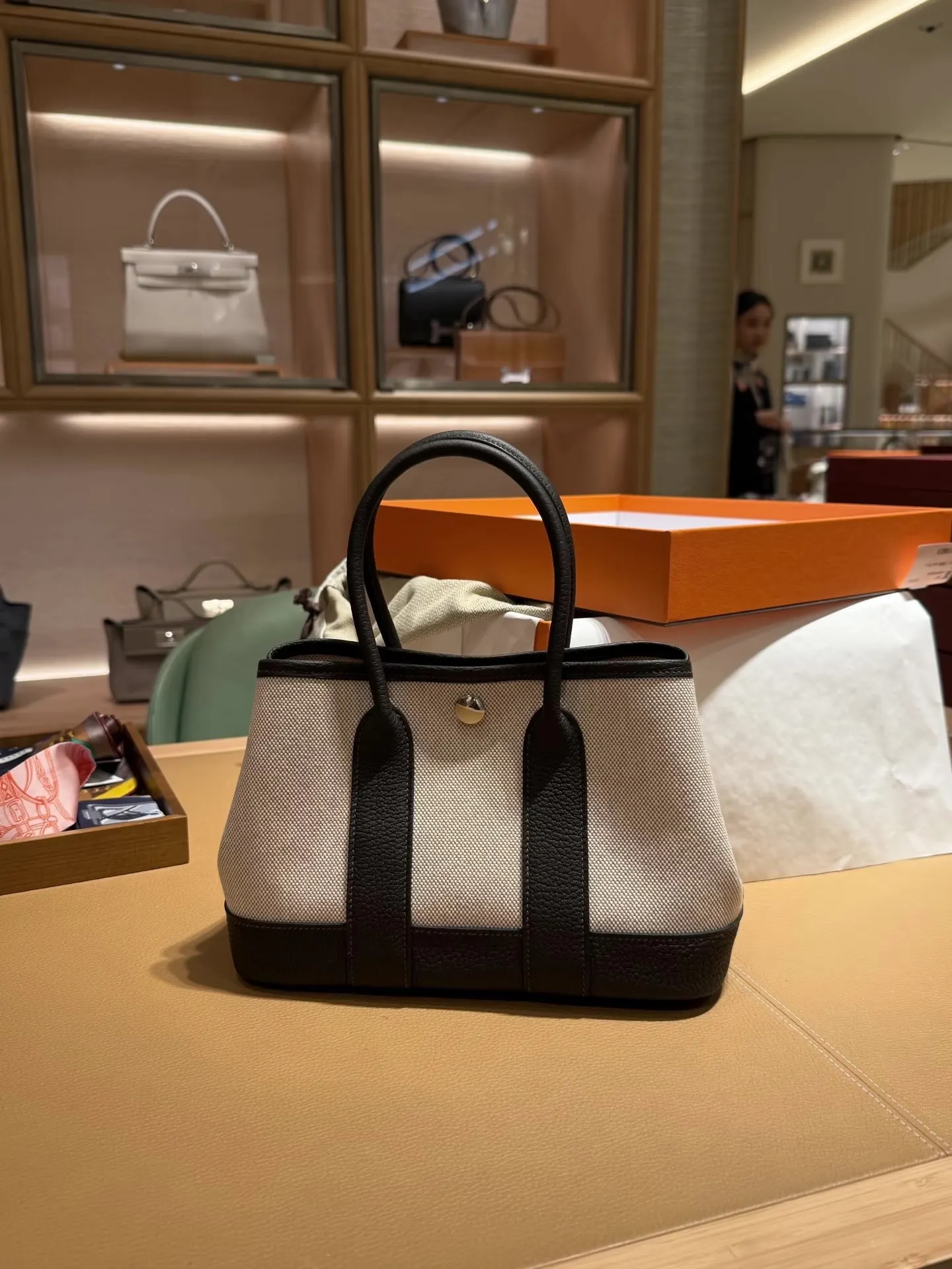 Denim and Canvas Garden Party Bag D39017984 — view 4