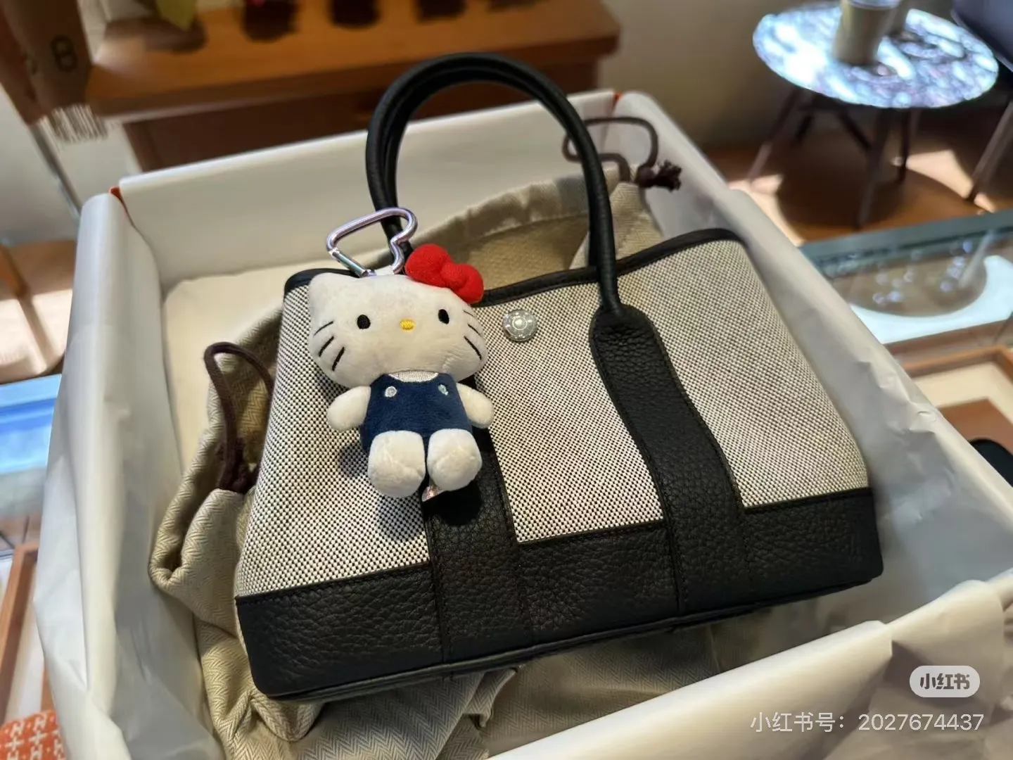 Denim and Canvas Garden Party Bag D39017984 — view 8