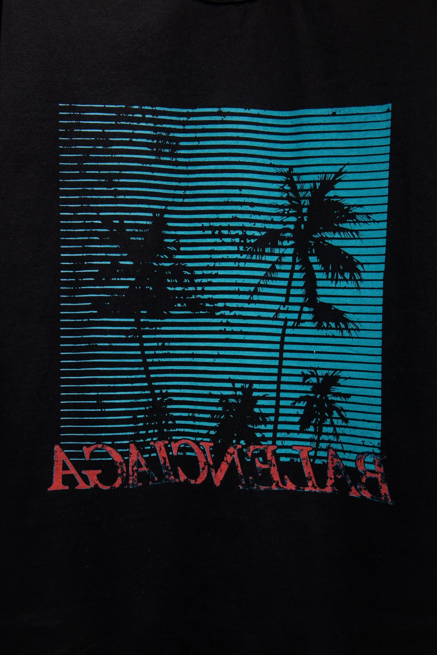 Oversized Palm Graphic Distressed T-Shirt D10524222 — view 4