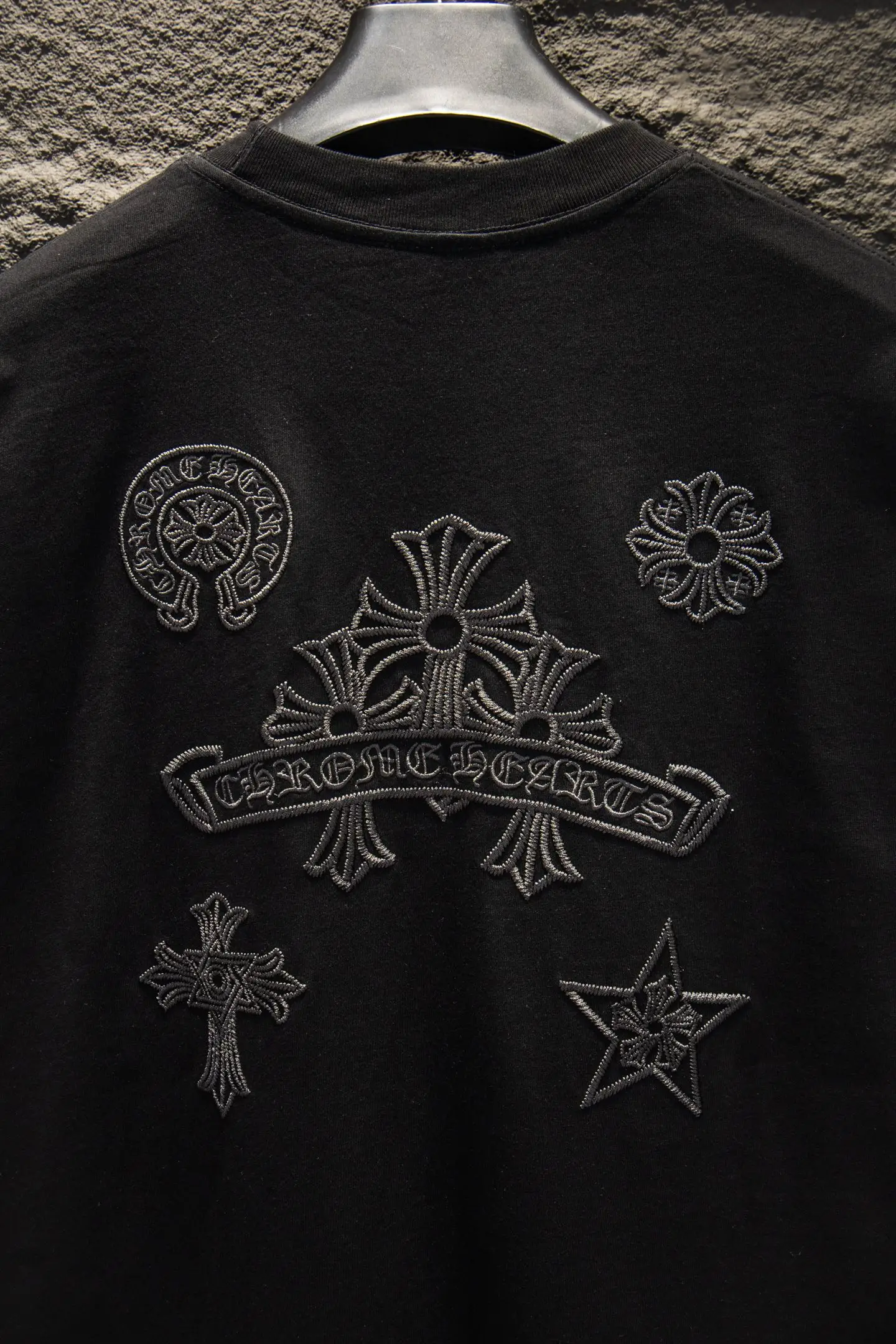 Embroidered Oversized Washed Cotton T-Shirt D11524223 — view 5