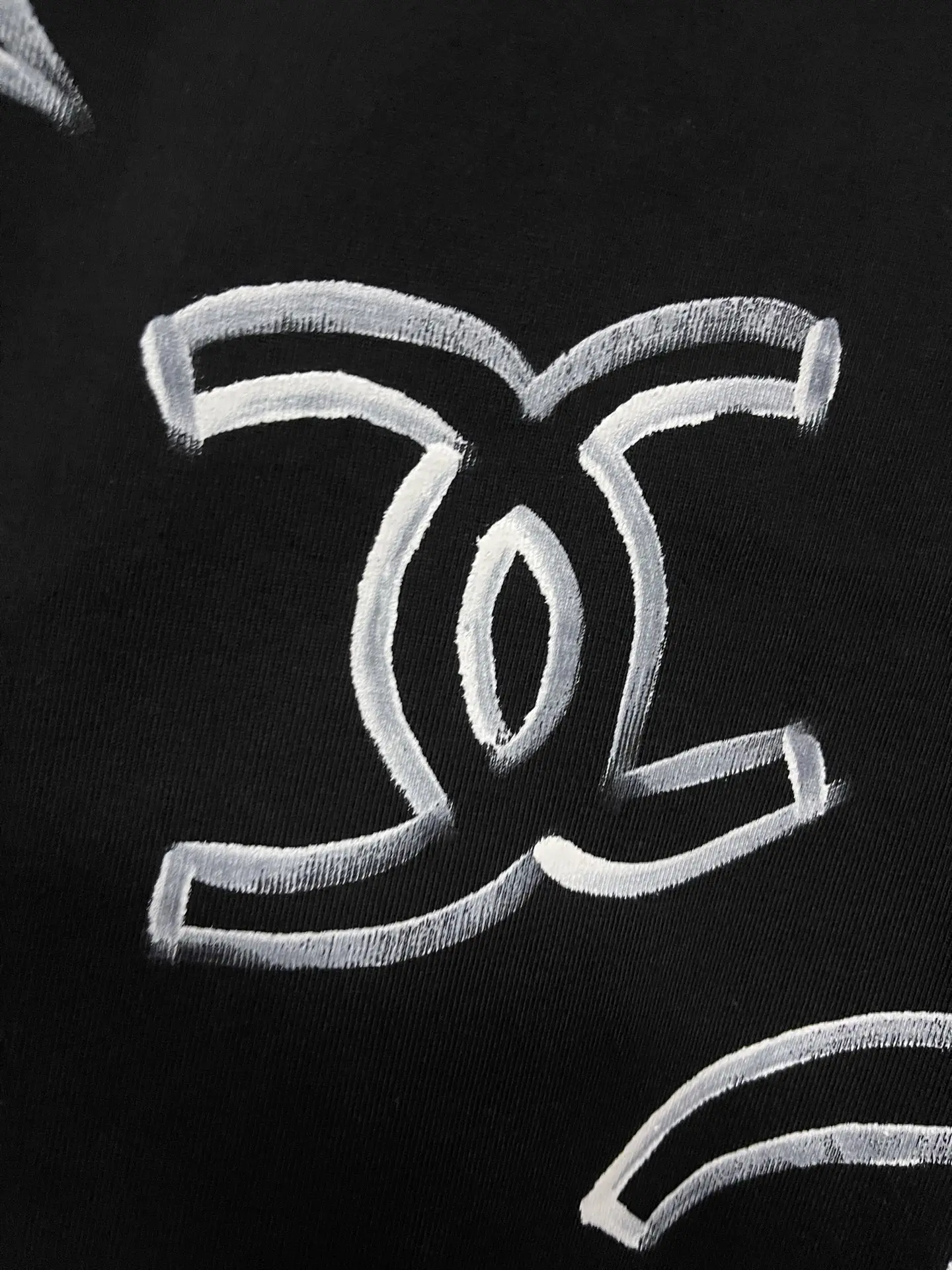 Hand-Painted Graffiti Heavyweight Cotton T-Shirt D17012346 — view 8