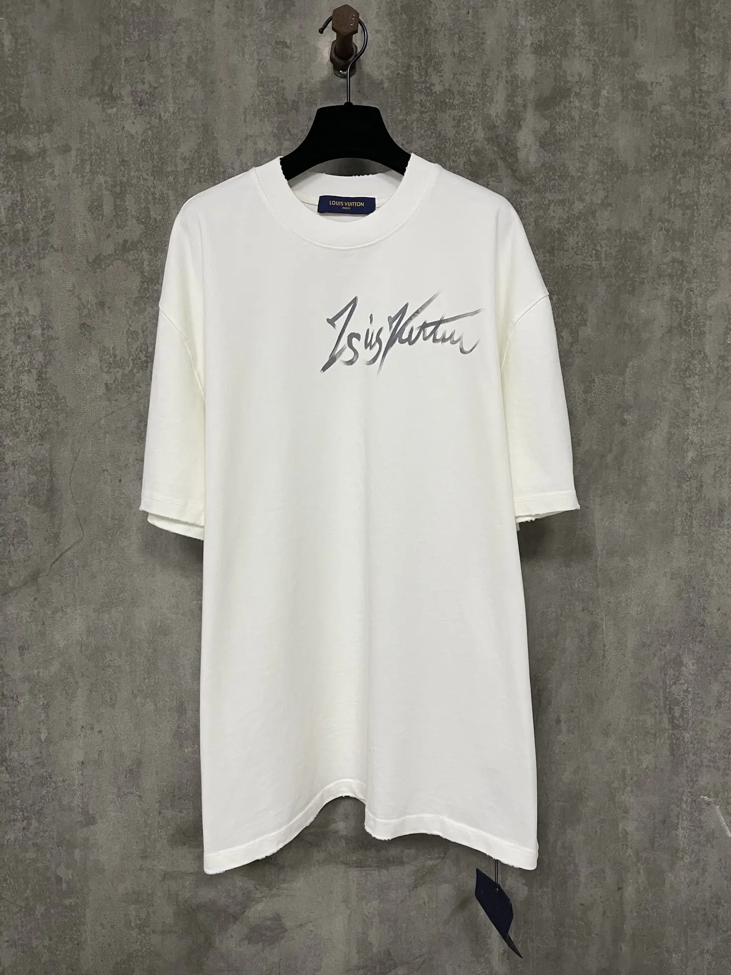 Hand-Painted Logo Heavyweight Cotton T-Shirt D17012344