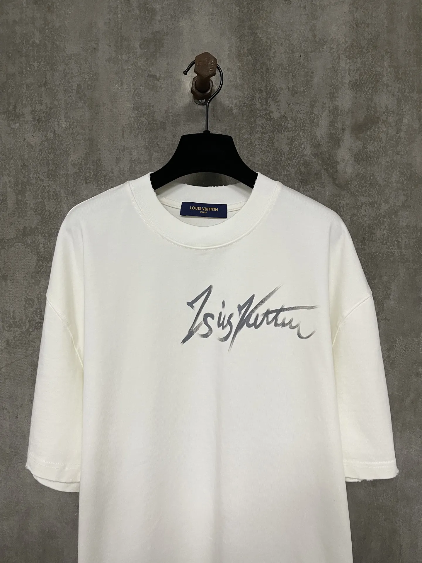 Hand-Painted Logo Heavyweight Cotton T-Shirt D17012344 — view 3
