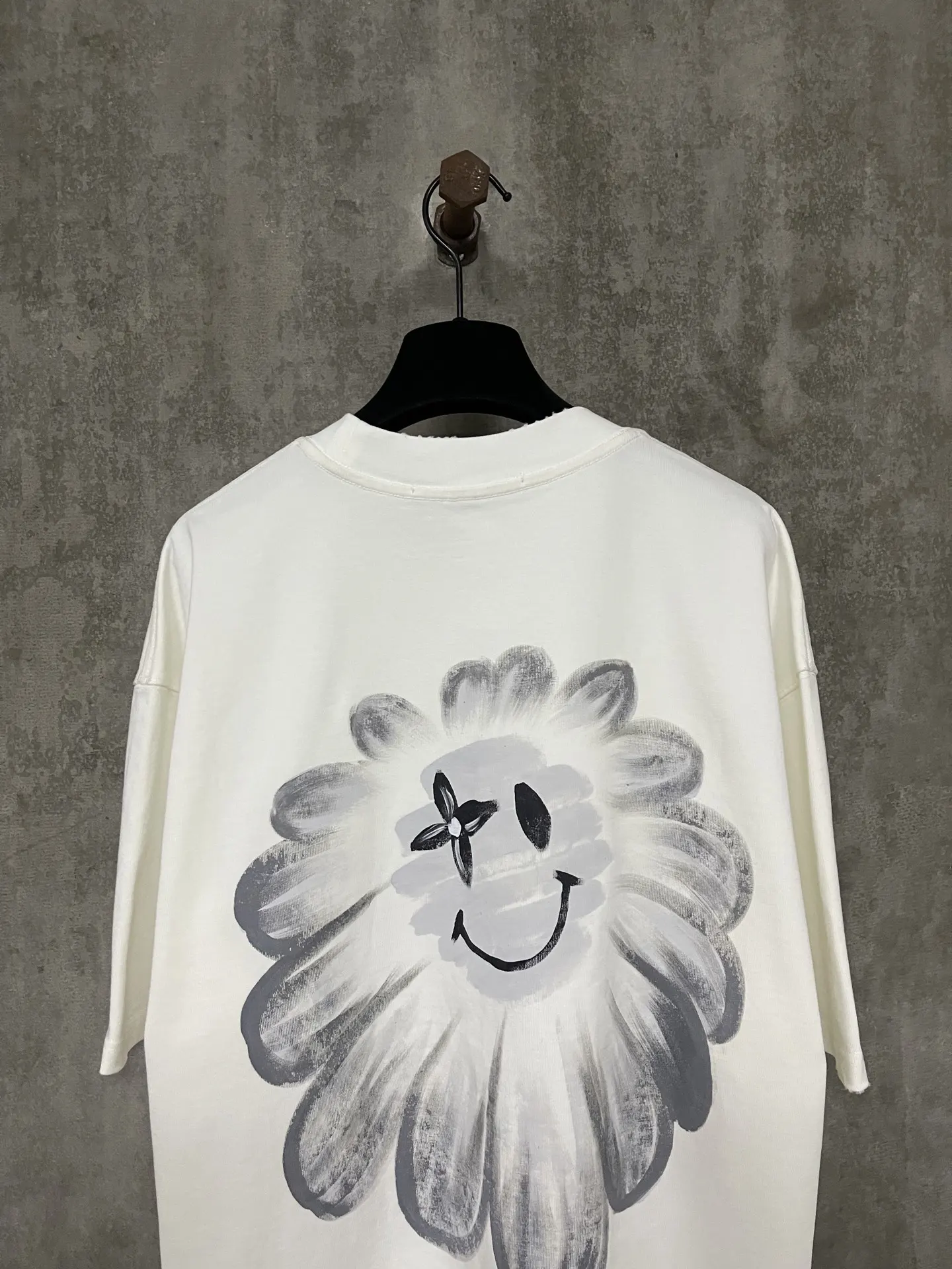Hand-Painted Logo Heavyweight Cotton T-Shirt D17012344 — view 5
