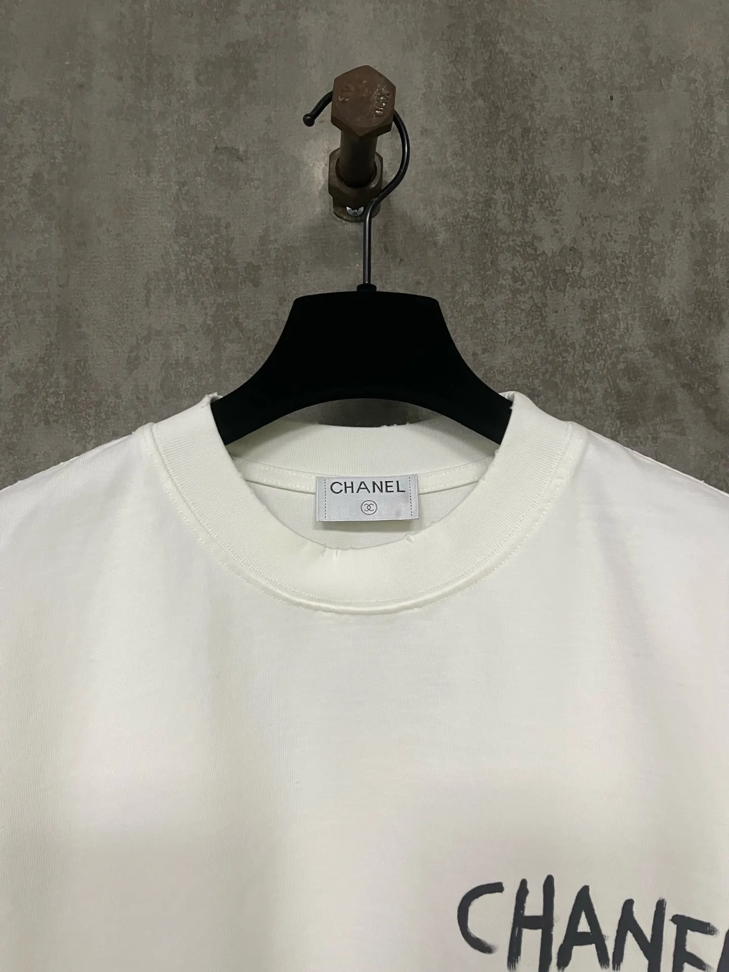 Hand-Painted Logo Heavyweight Cotton T-Shirt D17012348 — view 5