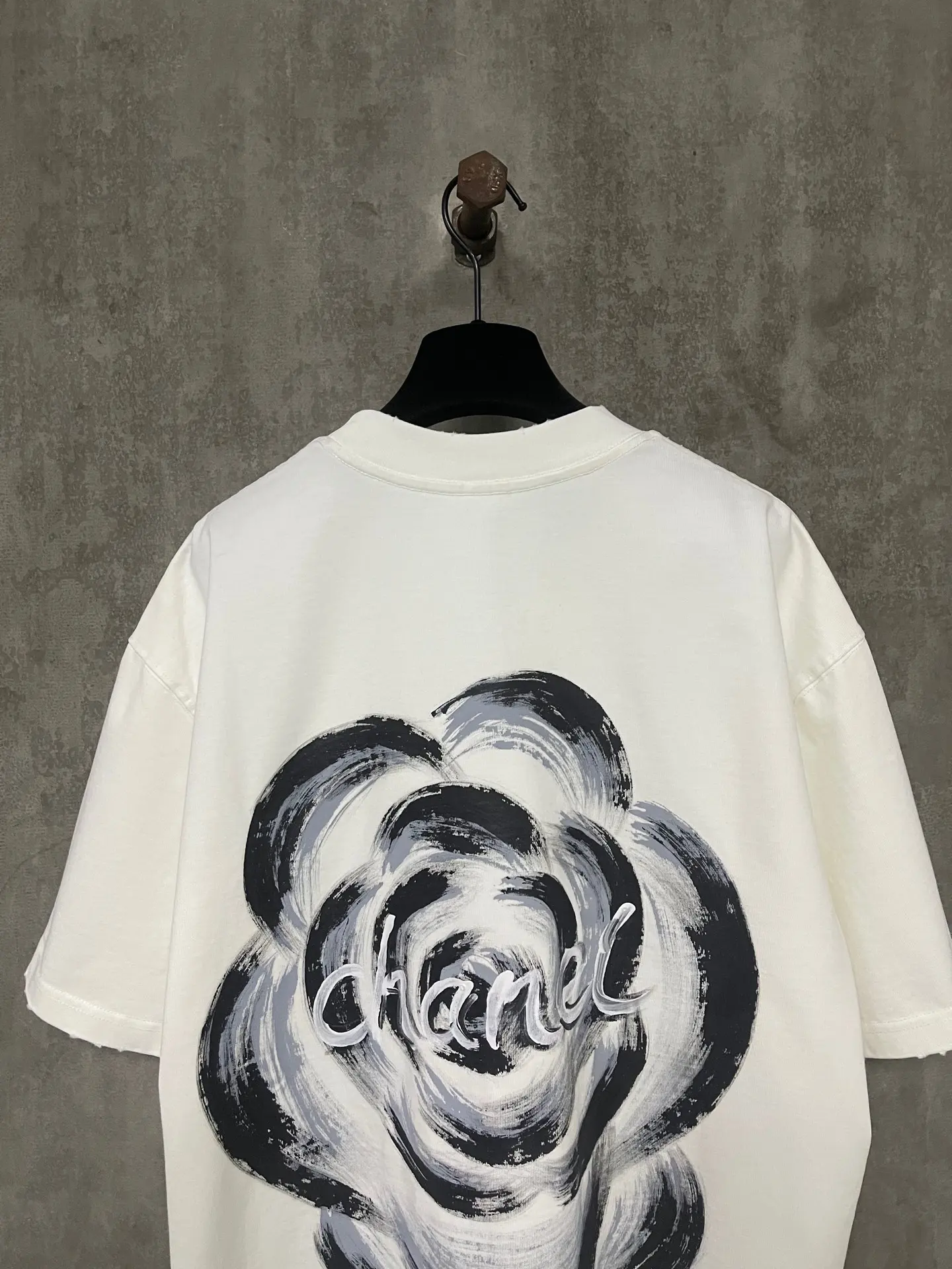 Hand-Painted Logo Heavyweight Cotton T-Shirt D17012348 — view 8