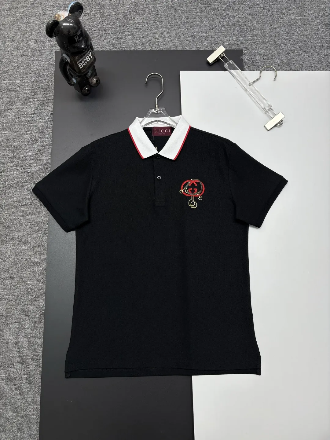 Contrast Collar Embroidered Polo Shirt D11018895