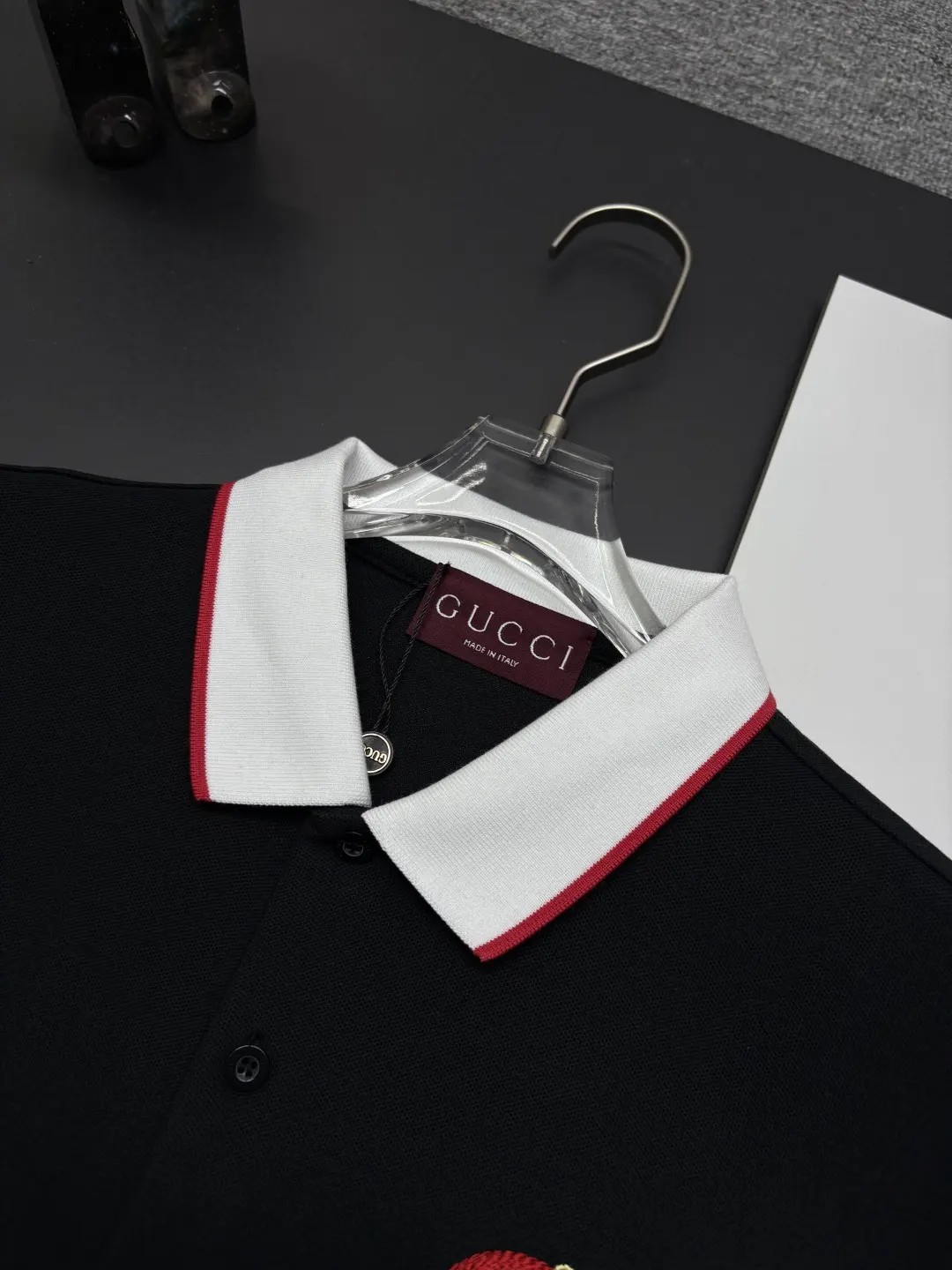 Contrast Collar Embroidered Polo Shirt D11018895 — view 4