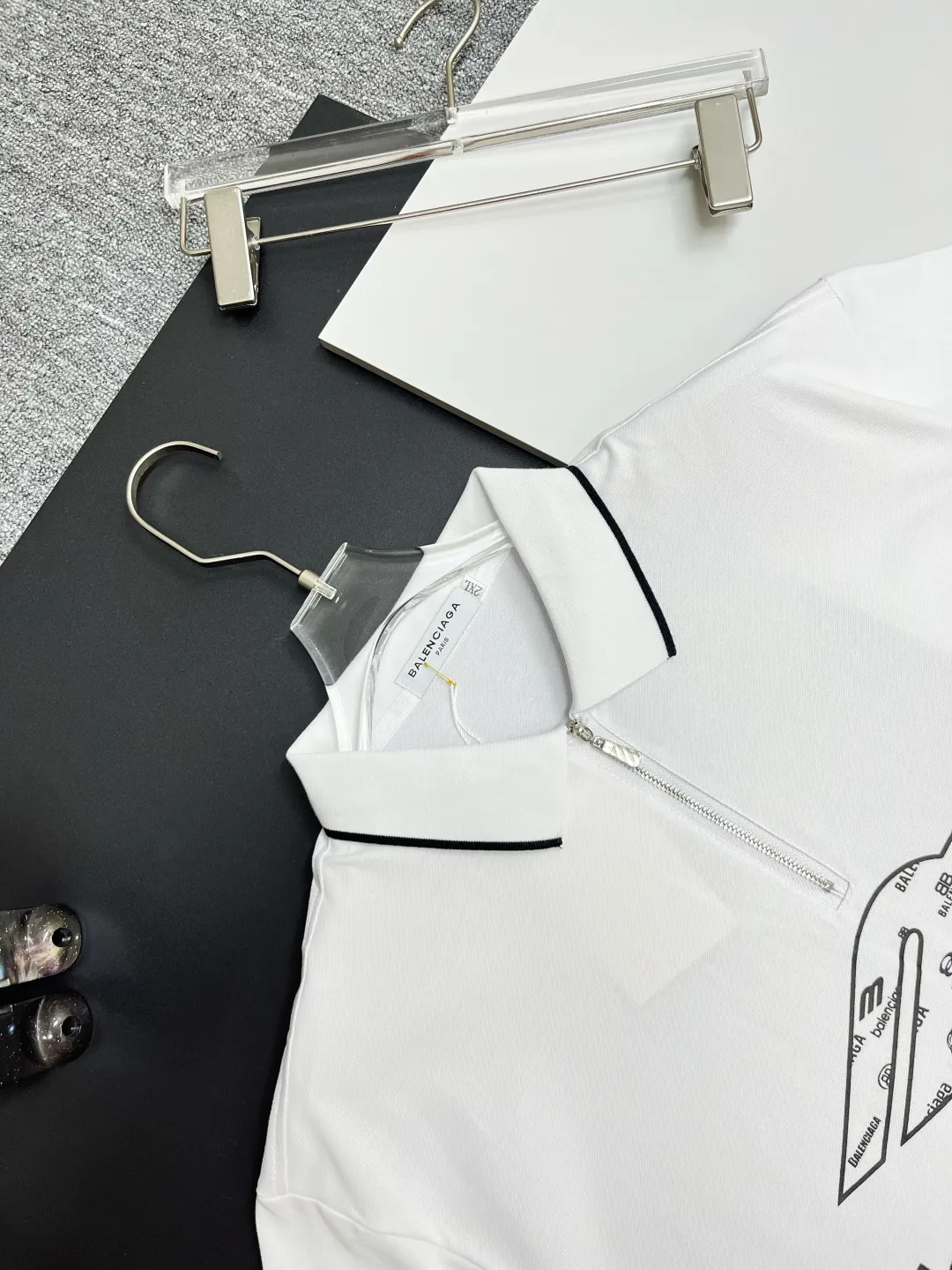 Logo Print Quarter-Zip Polo Shirt D11018834 — view 4