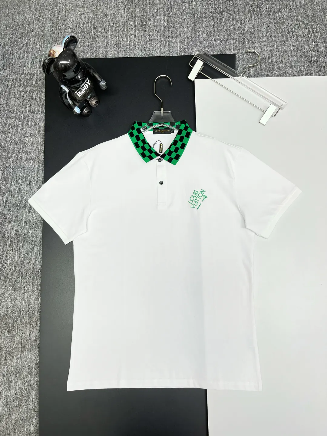 Damier Check Collar Cotton Polo Shirt D11018838