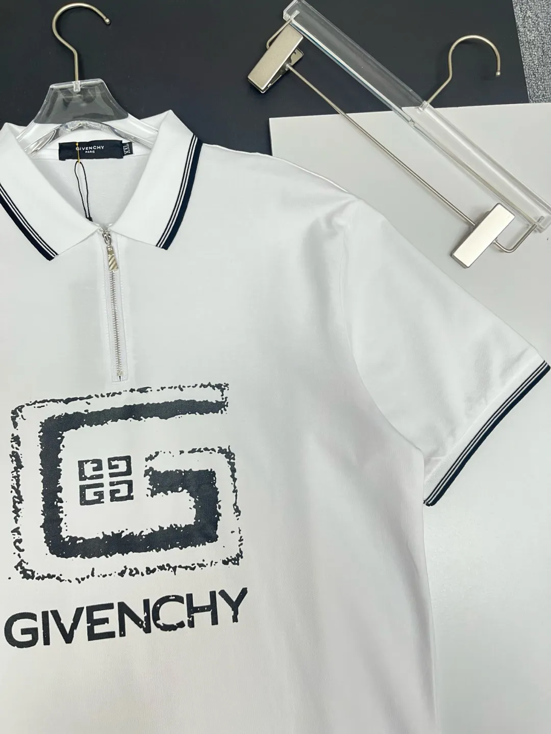 Logo Print Quarter-Zip Polo Shirt D11018887 — view 4