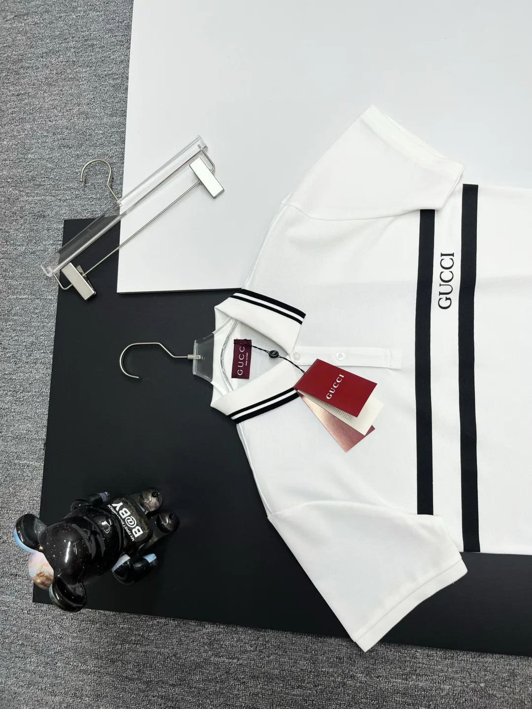 Logo Stripe Cotton Piqué Polo Shirt D11018857 — view 2