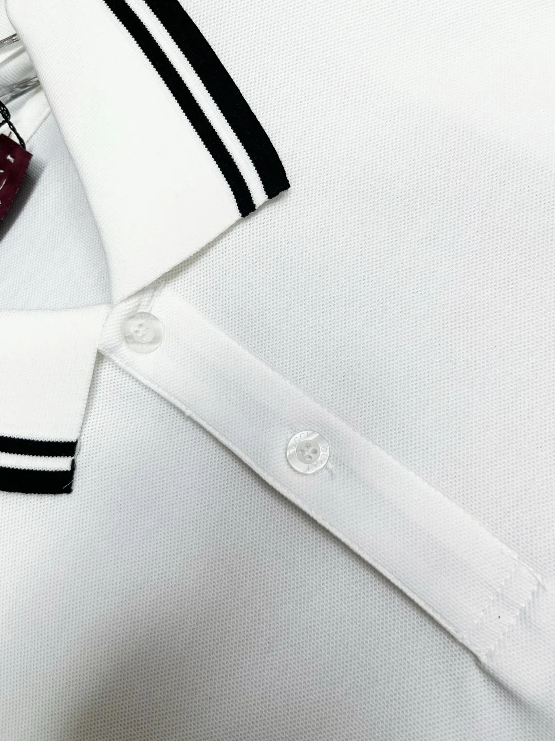 Logo Stripe Cotton Piqué Polo Shirt D11018857 — view 6