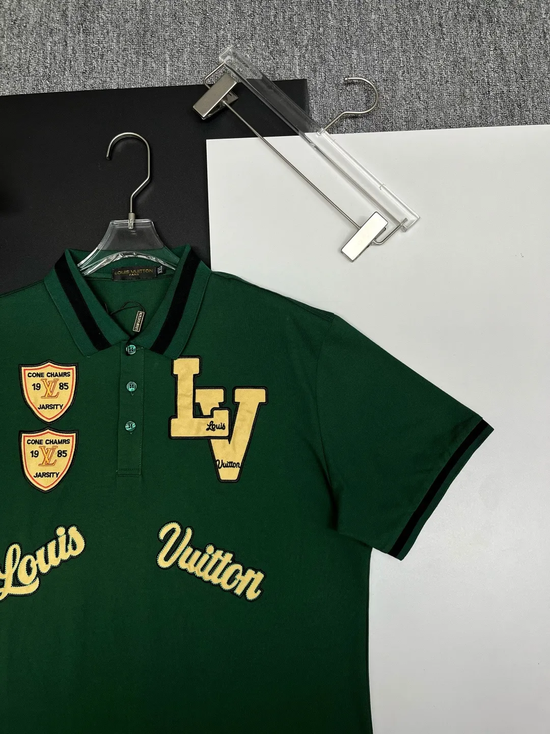 Varsity Patch Cotton Piqué Polo Shirt D11018844 — view 3