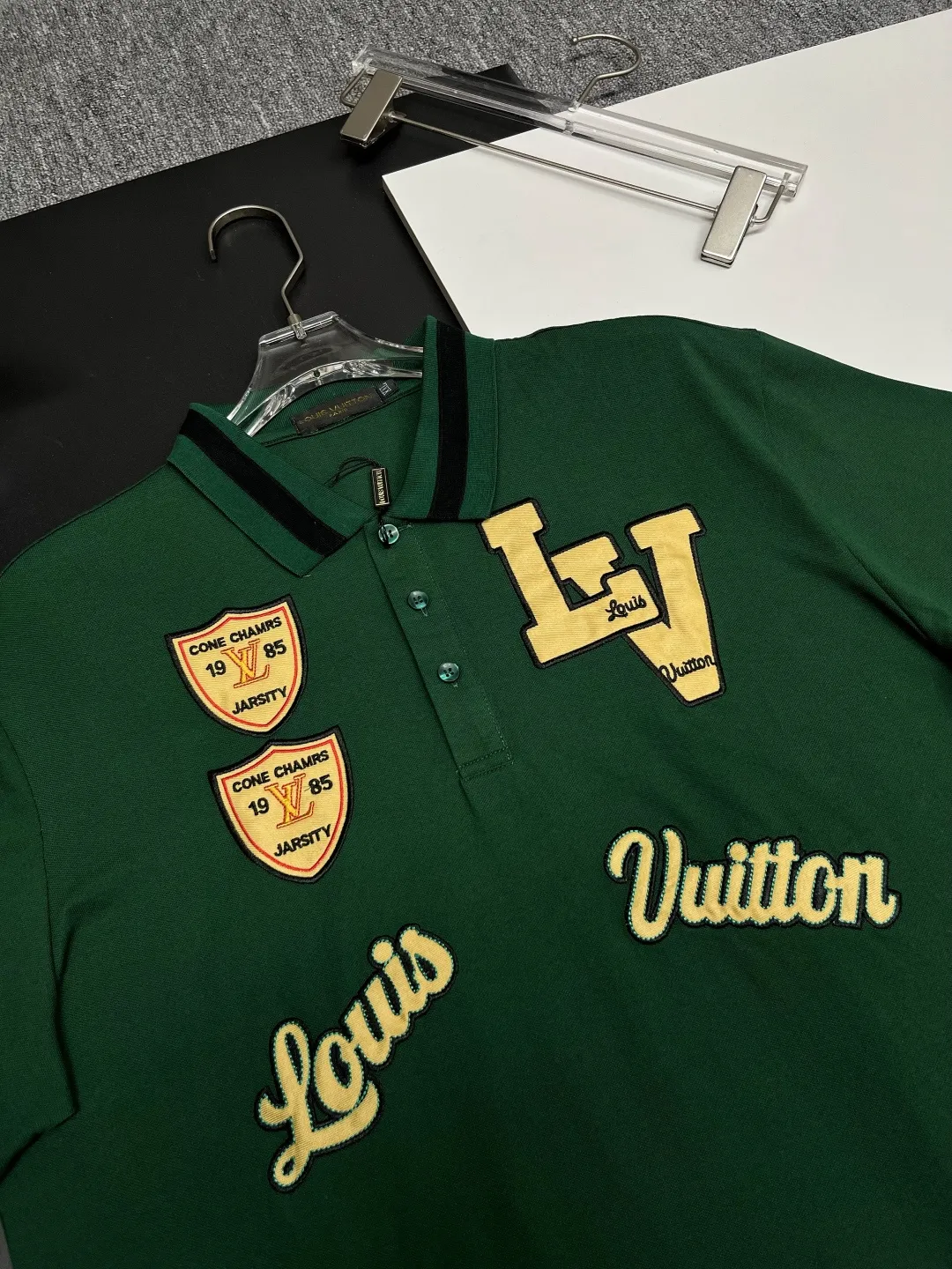 Varsity Patch Cotton Piqué Polo Shirt D11018844 — view 5