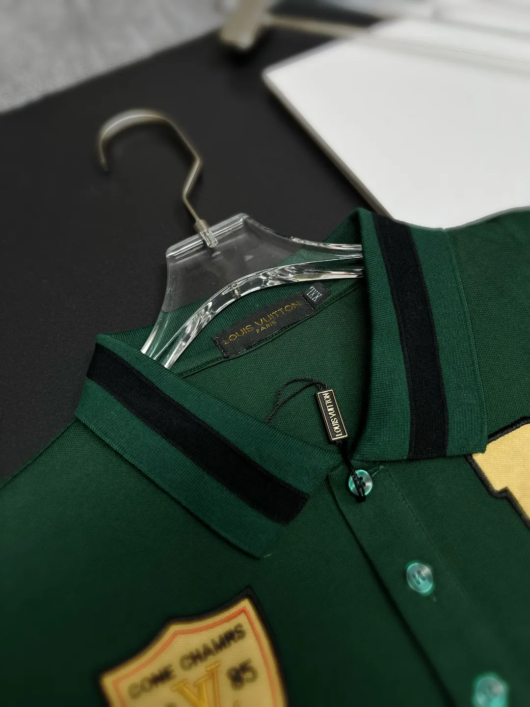 Varsity Patch Cotton Piqué Polo Shirt D11018844 — view 6