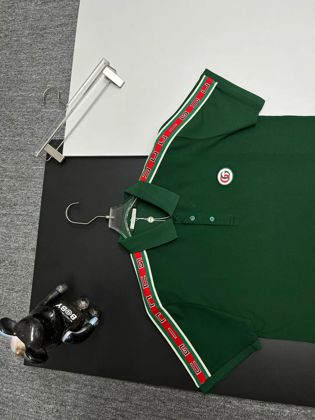 Logo-Stripe Cotton Piqué Polo Shirt D11018912 — view 2