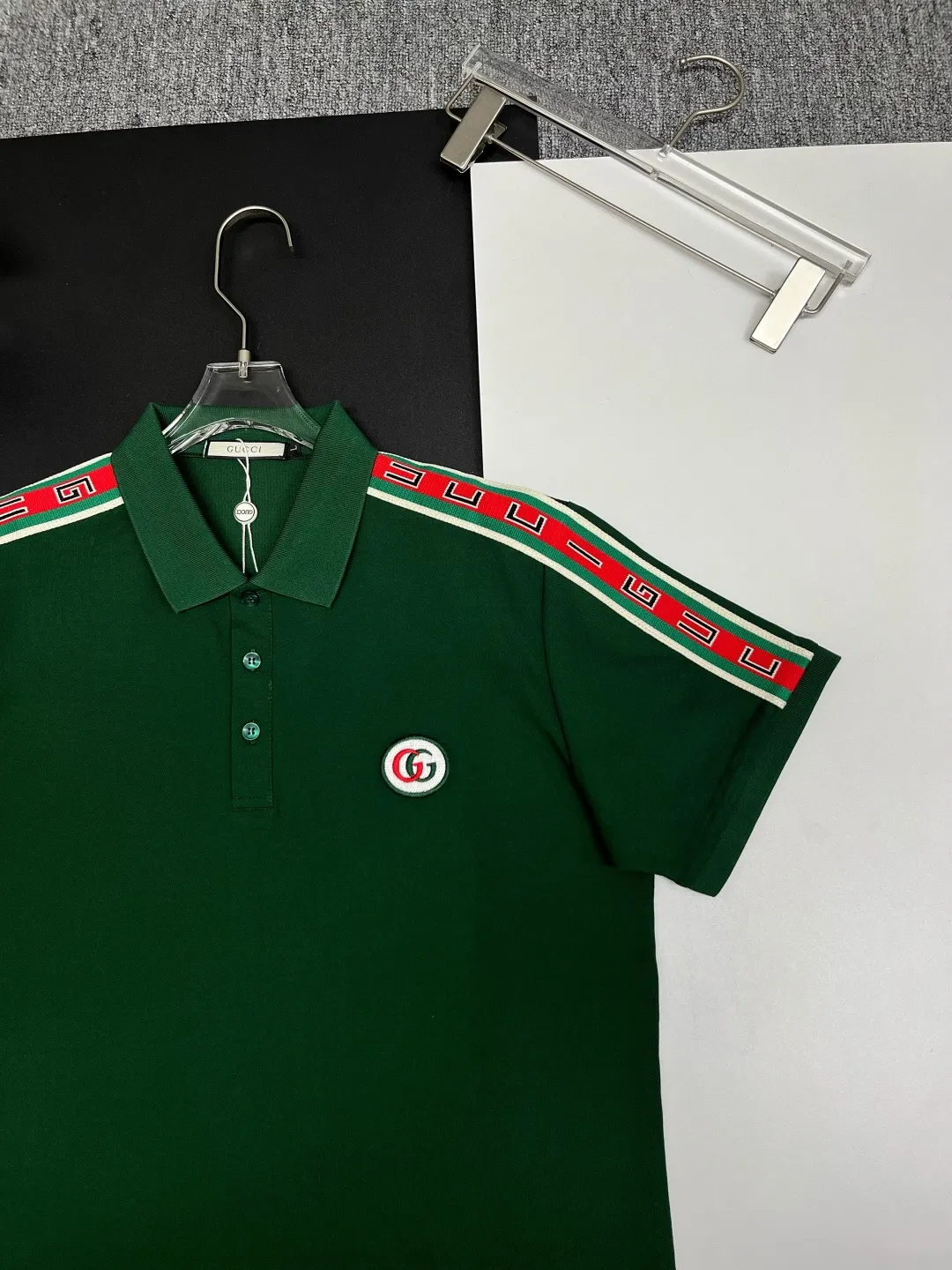 Logo-Stripe Cotton Piqué Polo Shirt D11018912 — view 3