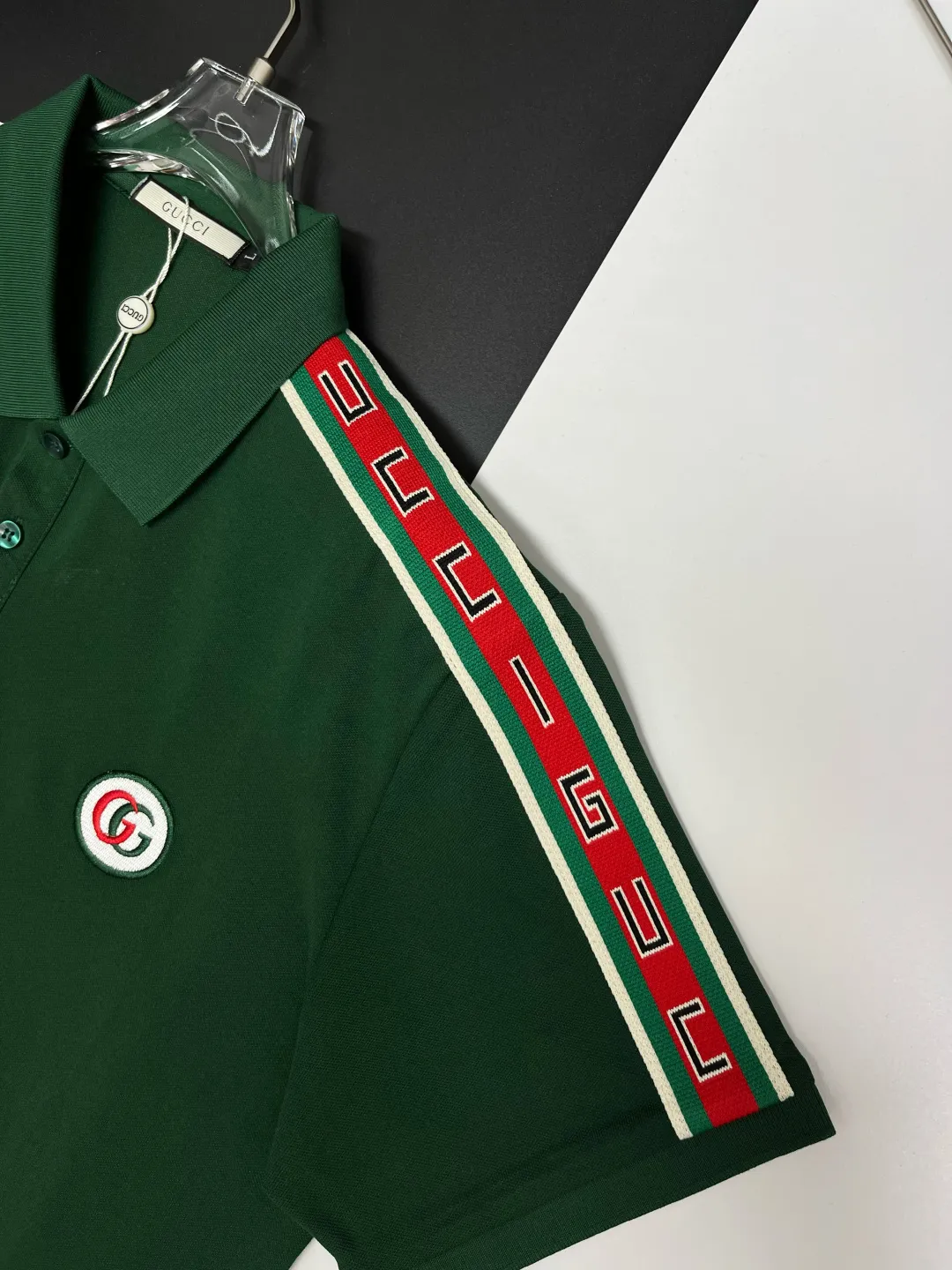 Logo-Stripe Cotton Piqué Polo Shirt D11018912 — view 4