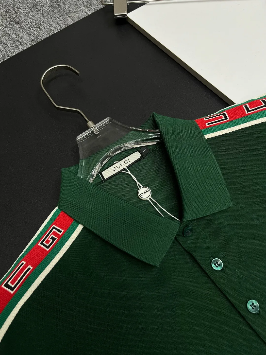 Logo-Stripe Cotton Piqué Polo Shirt D11018912 — view 5