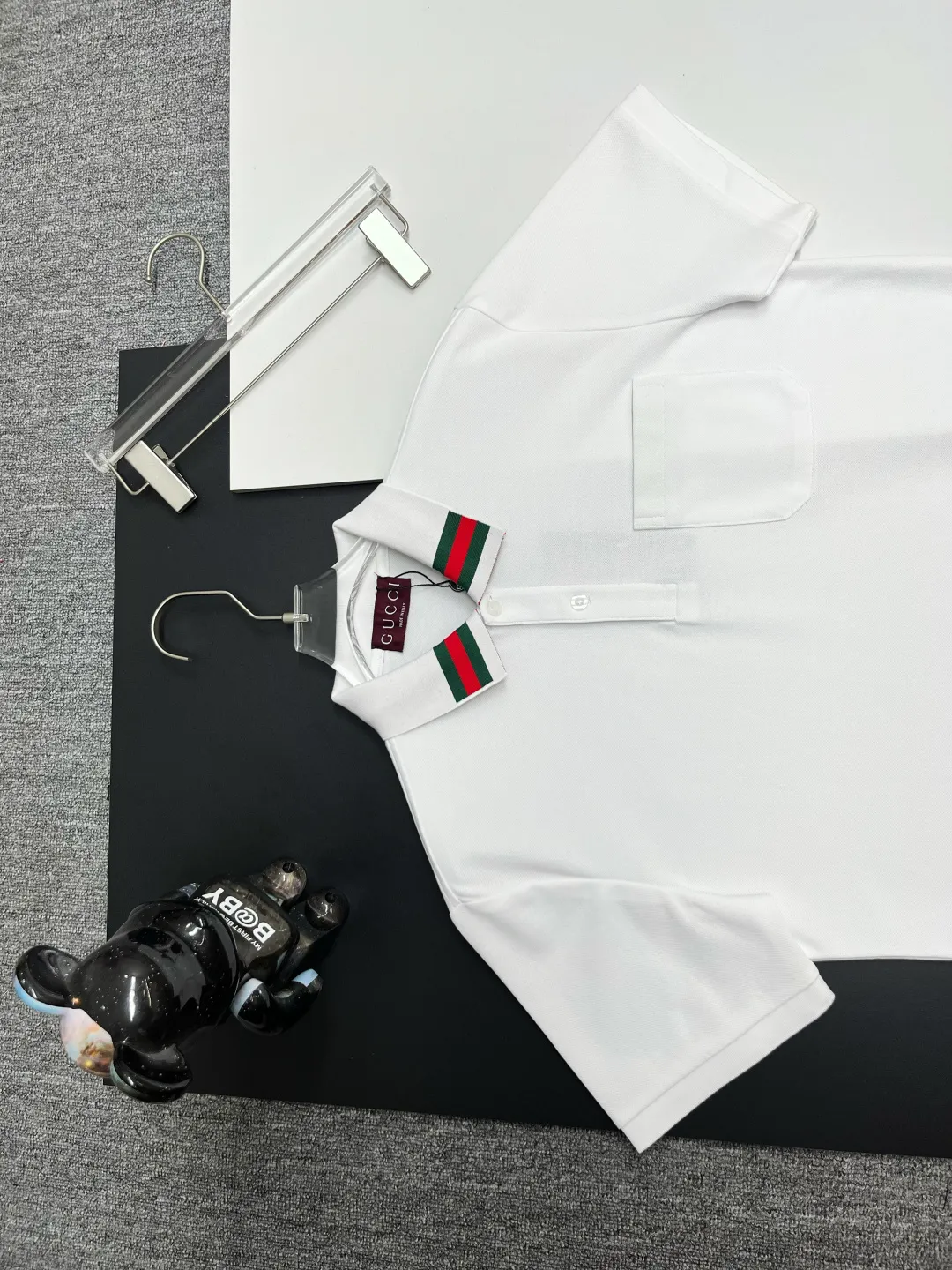 Web-Stripe Collar Cotton Pique Polo Shirt D11018861 — view 2